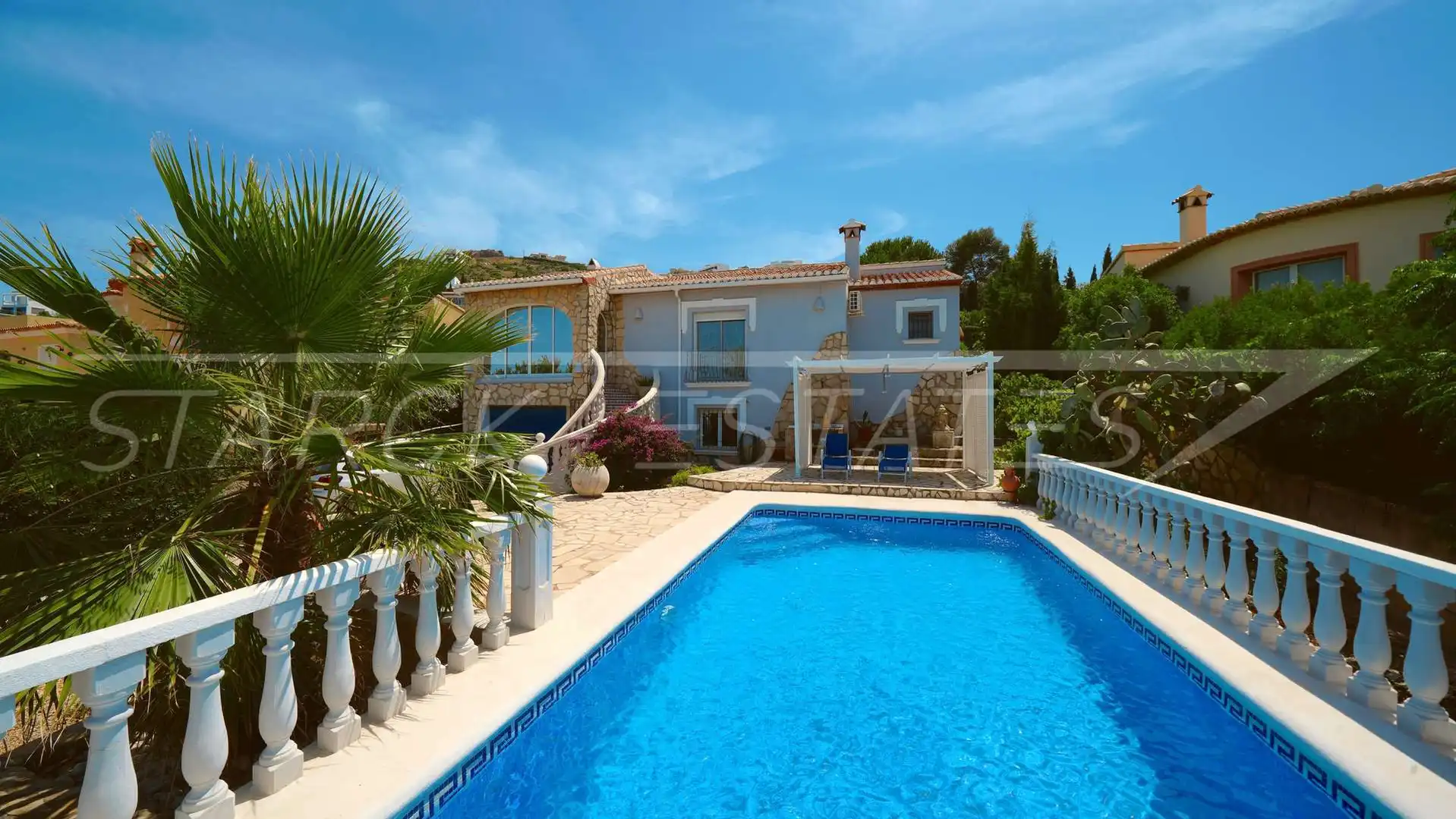 Exterior view of Houses for sale in El Ràfol d'Almúnia  with Air Conditioner, Private garden and Swimming Pool
