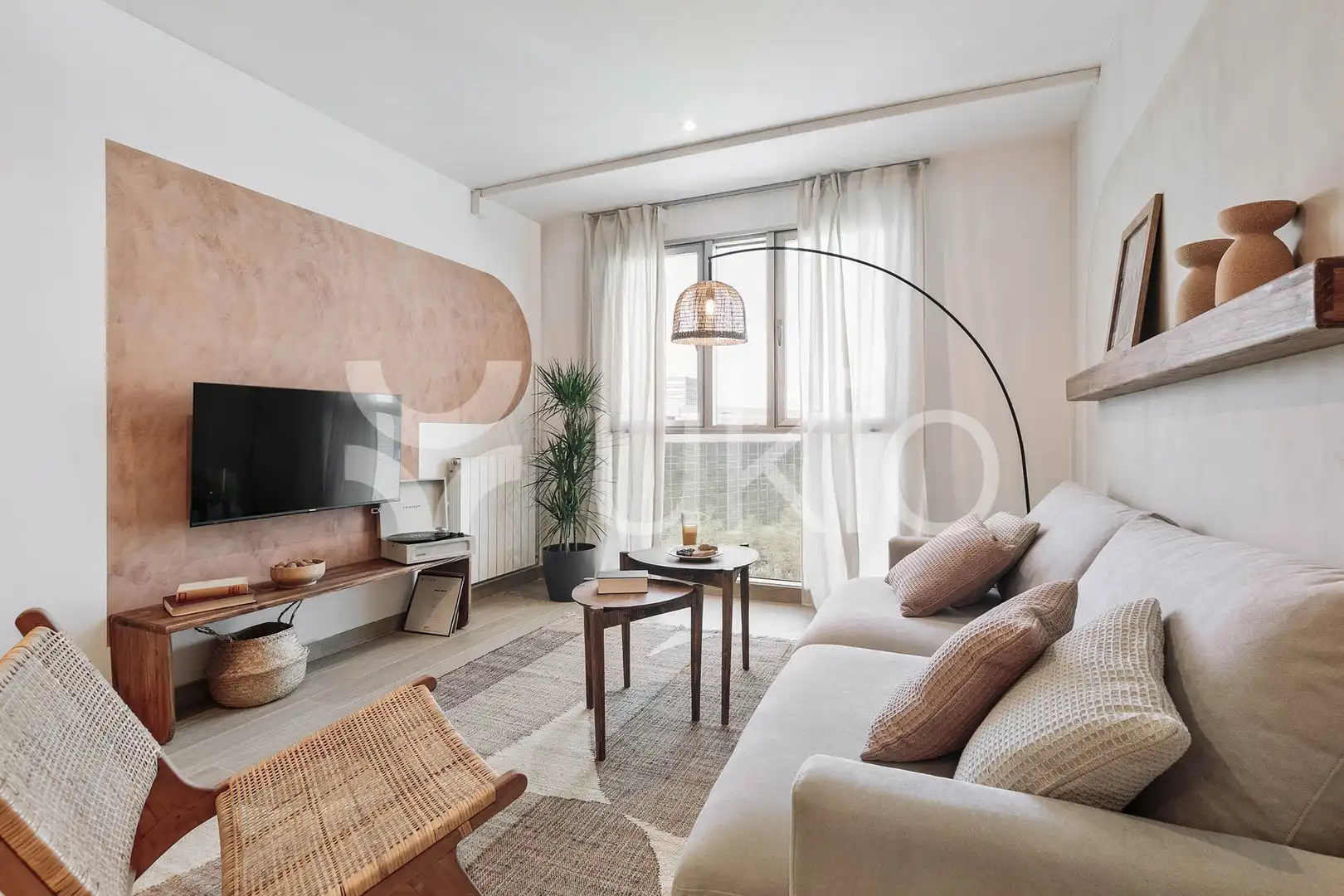 Sala d'estar de Apartament de lloguer en Barcelona amb Aire condicionat, Calefacció i Moblat