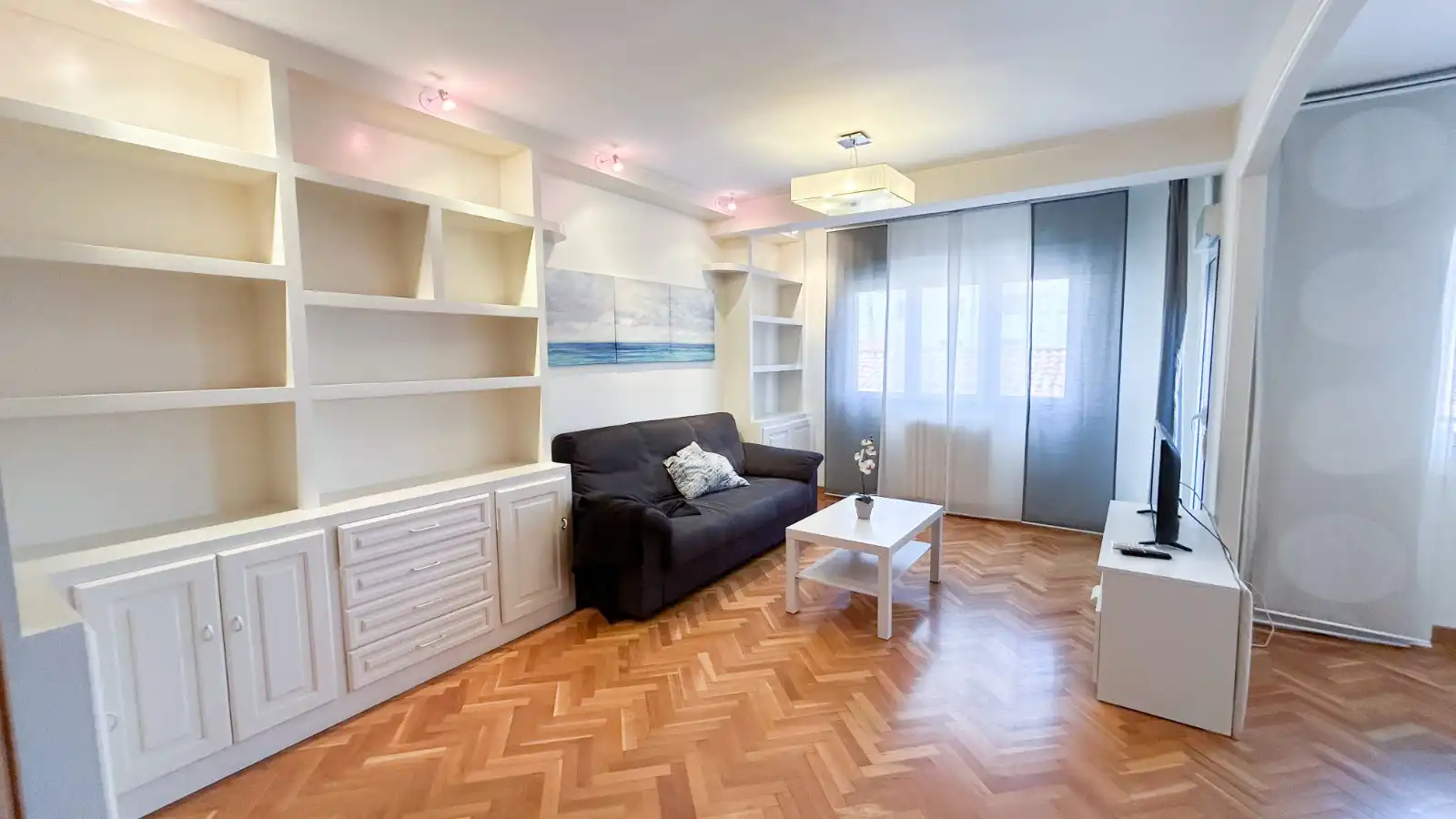 Sala de estar de Piso de alquiler en Zaragoza con Calefacción, Parquet y Amueblado