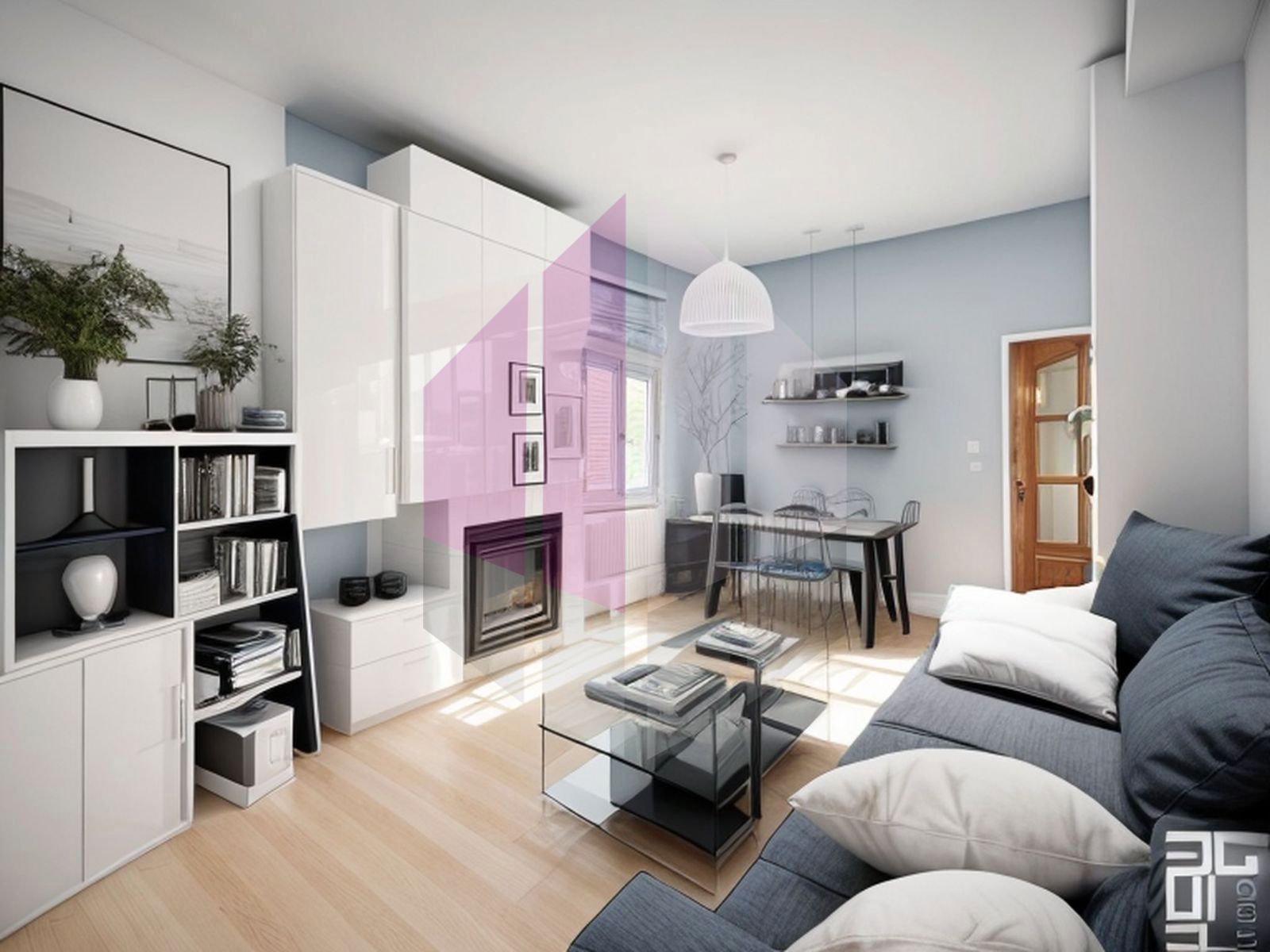 Living room of Flat for sale in  Madrid Capital  with Heating