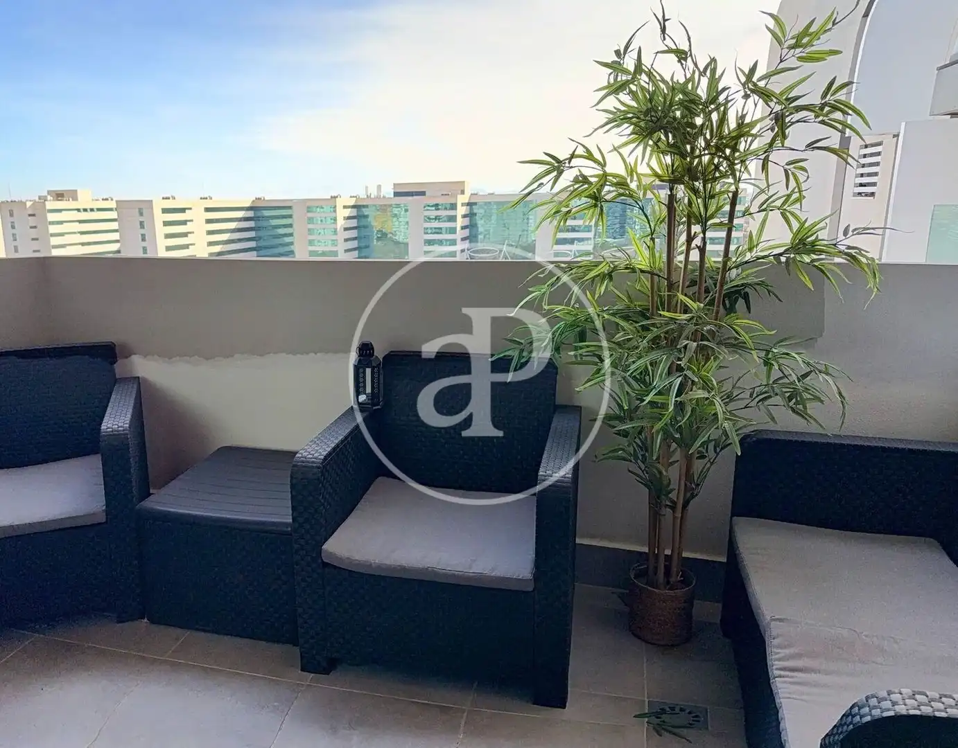 Terrace of Flat for rent in Valencia  with Air Conditioner, Heating and Private garden