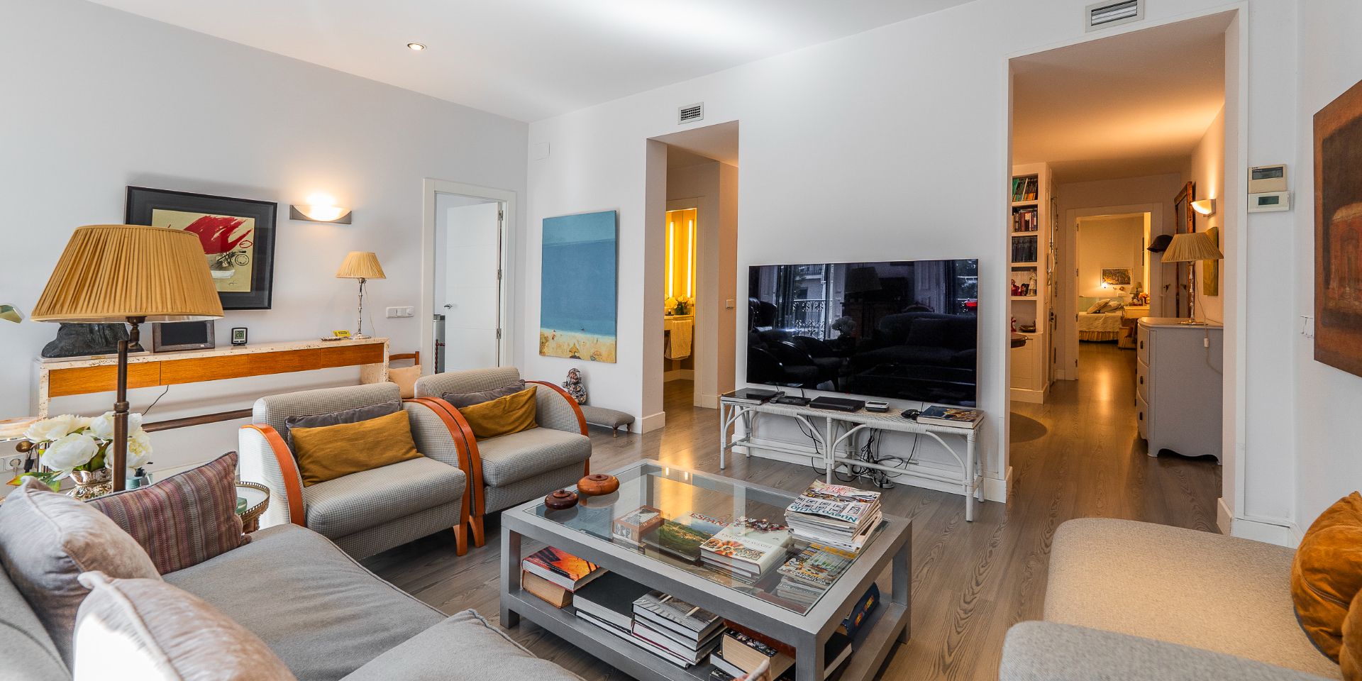Sala de estar de Piso en venta en  Madrid Capital con Aire acondicionado, Calefacción y Trastero
