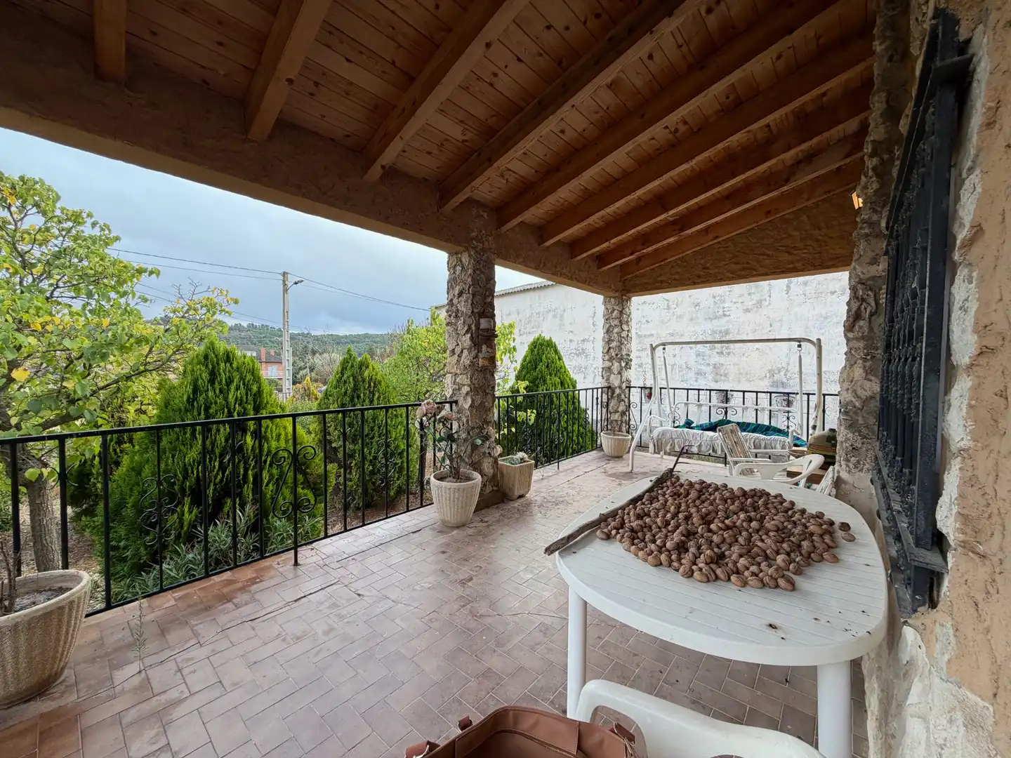 Terraza de Finca rústica en venta en Fombellida con Jardín privado, Terraza y Amueblado
