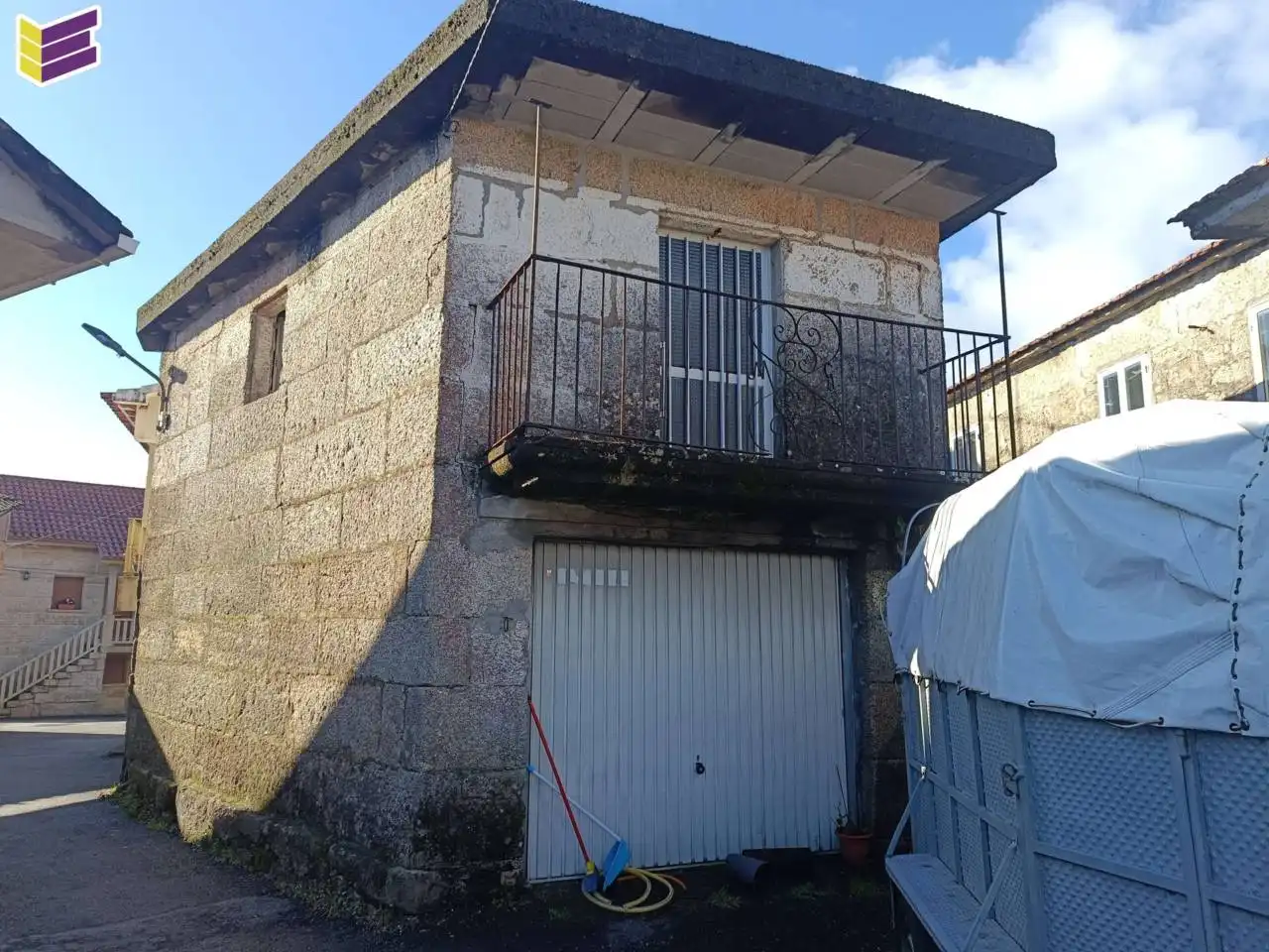 Vista exterior de Casa o chalet en venta en A Lama   con Calefacción, Jardín privado y Terraza