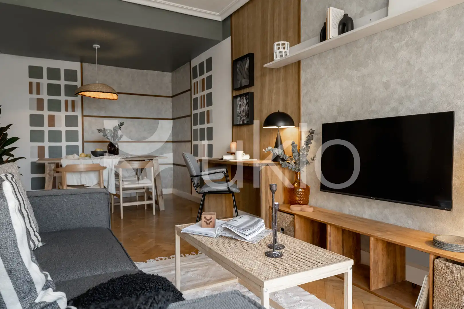 Living room of Apartments for rent in Madrid  with Air Conditioner, Heating and Furnished