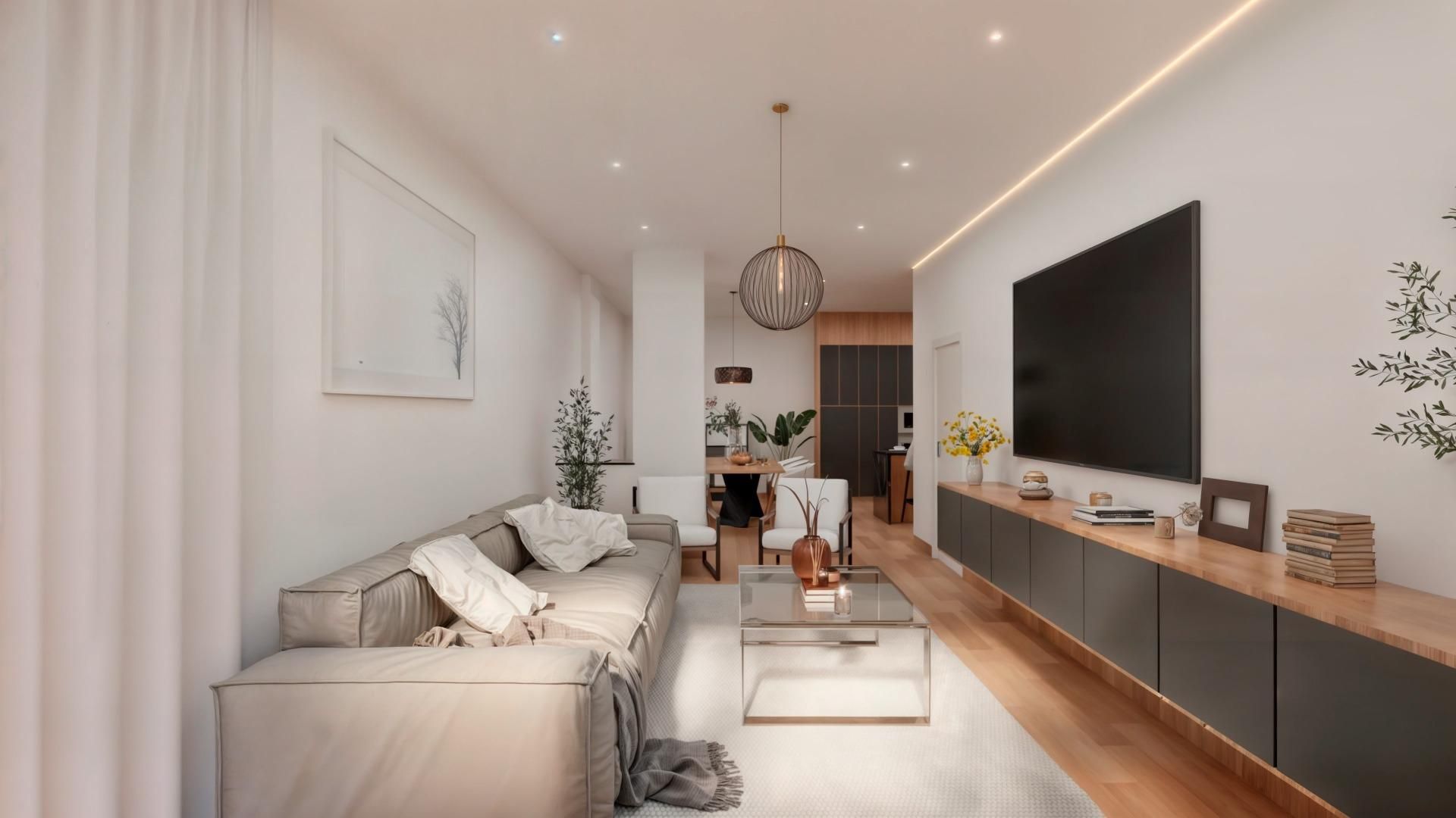 Sala d'estar de Planta baixa en venda en Girona Capital amb Aire condicionat, Parquet i Terrassa