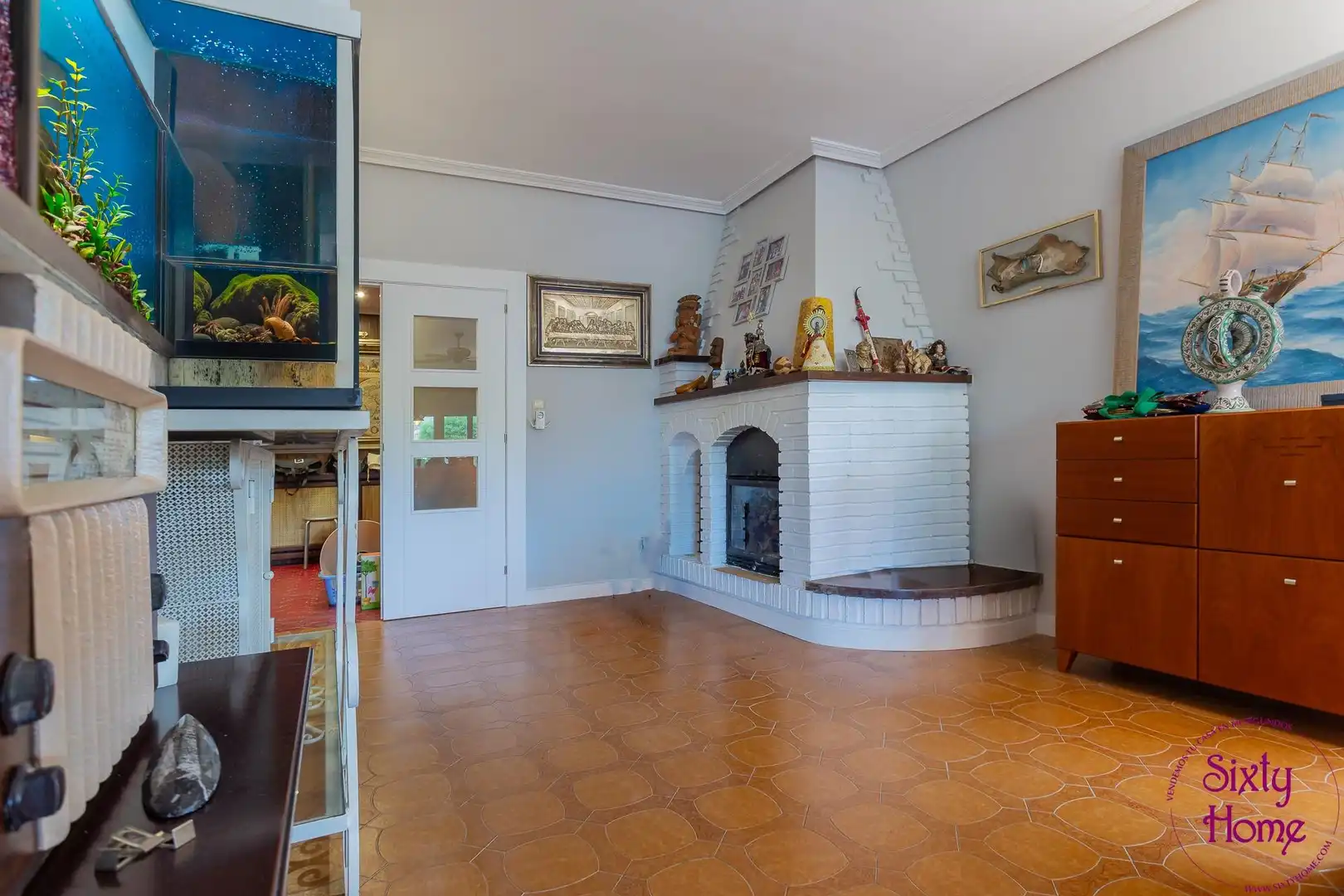 Sala de estar de Casa o chalet en venta en Cadrete con Aire acondicionado, Calefacción y Jardín privado