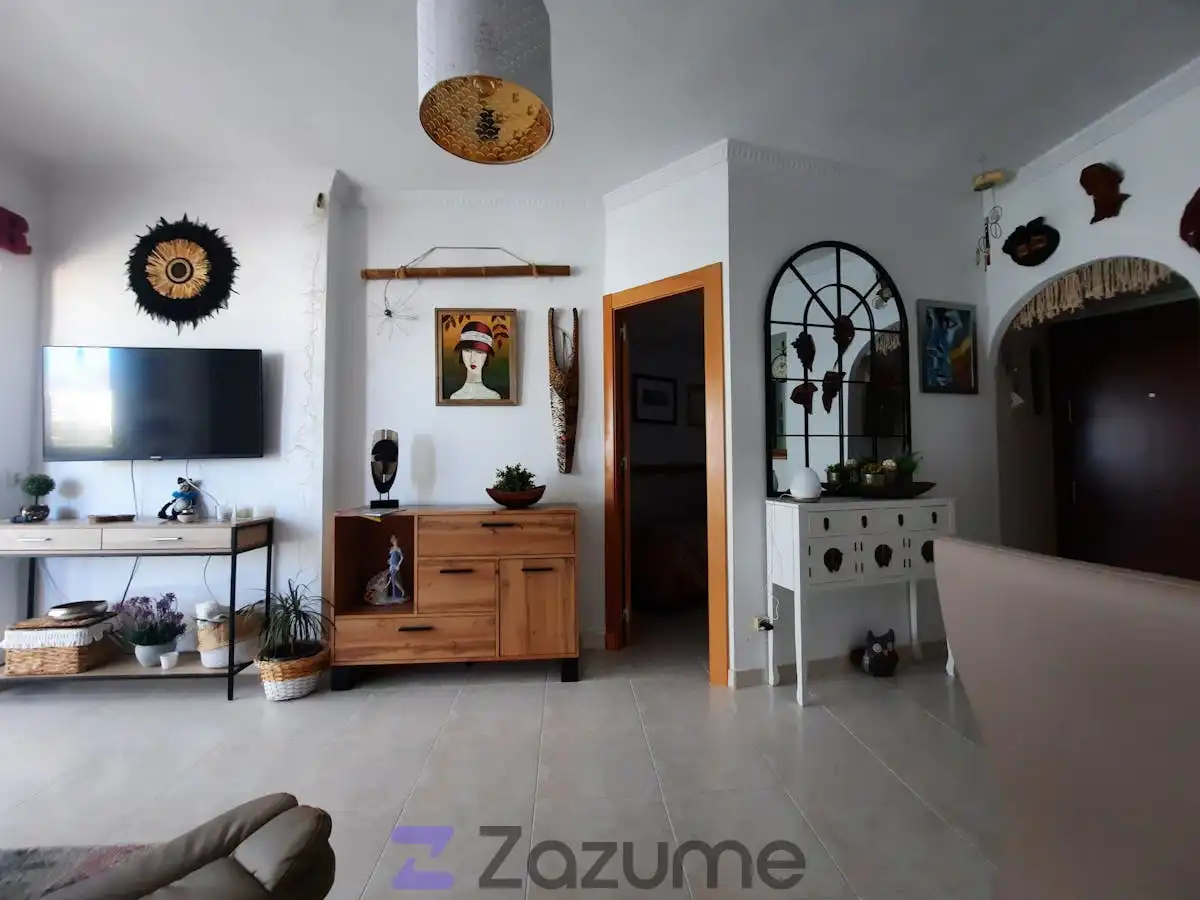 Wohnzimmer von Wohnungen zur Miete in Benalmádena mit Klimaanlage, Heizung und Privatgarten