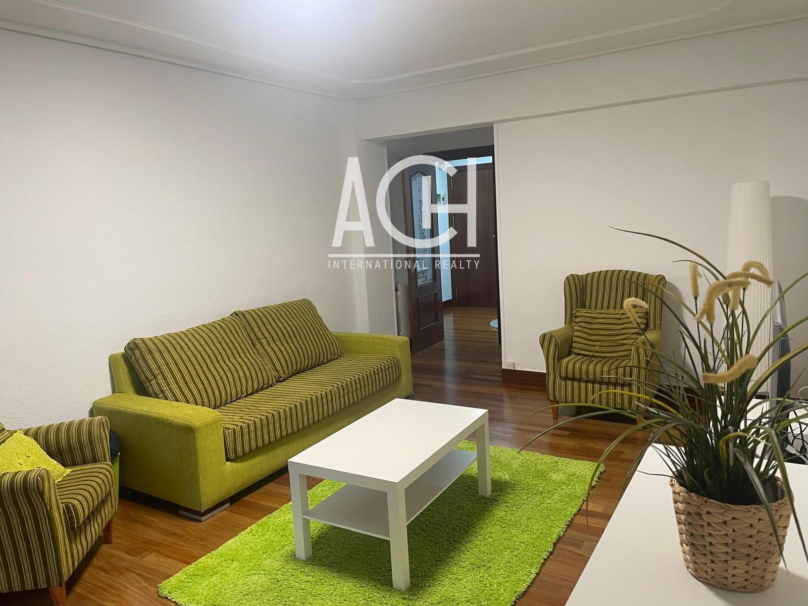 Sala d'estar de Pis de lloguer en Bilbao  amb Calefacció, Parquet i Terrassa