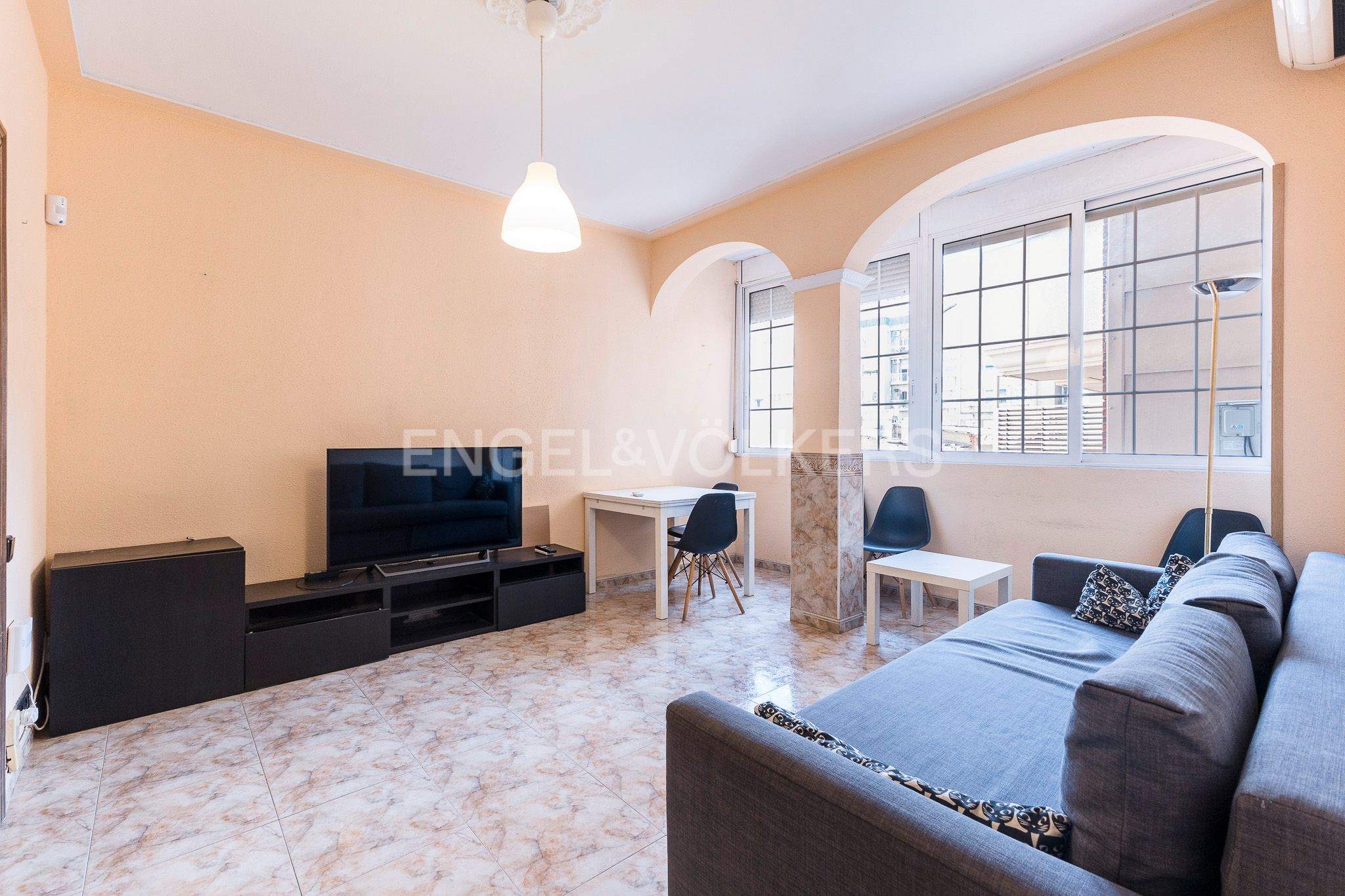 Sala d'estar de Apartament en venda en  Barcelona Capital amb Aire condicionat i Calefacció