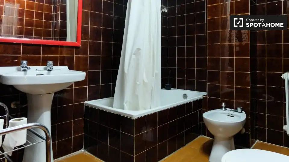Bany de Apartament per a compartir en Granada amb Aire condicionat, Terrassa i Moblat