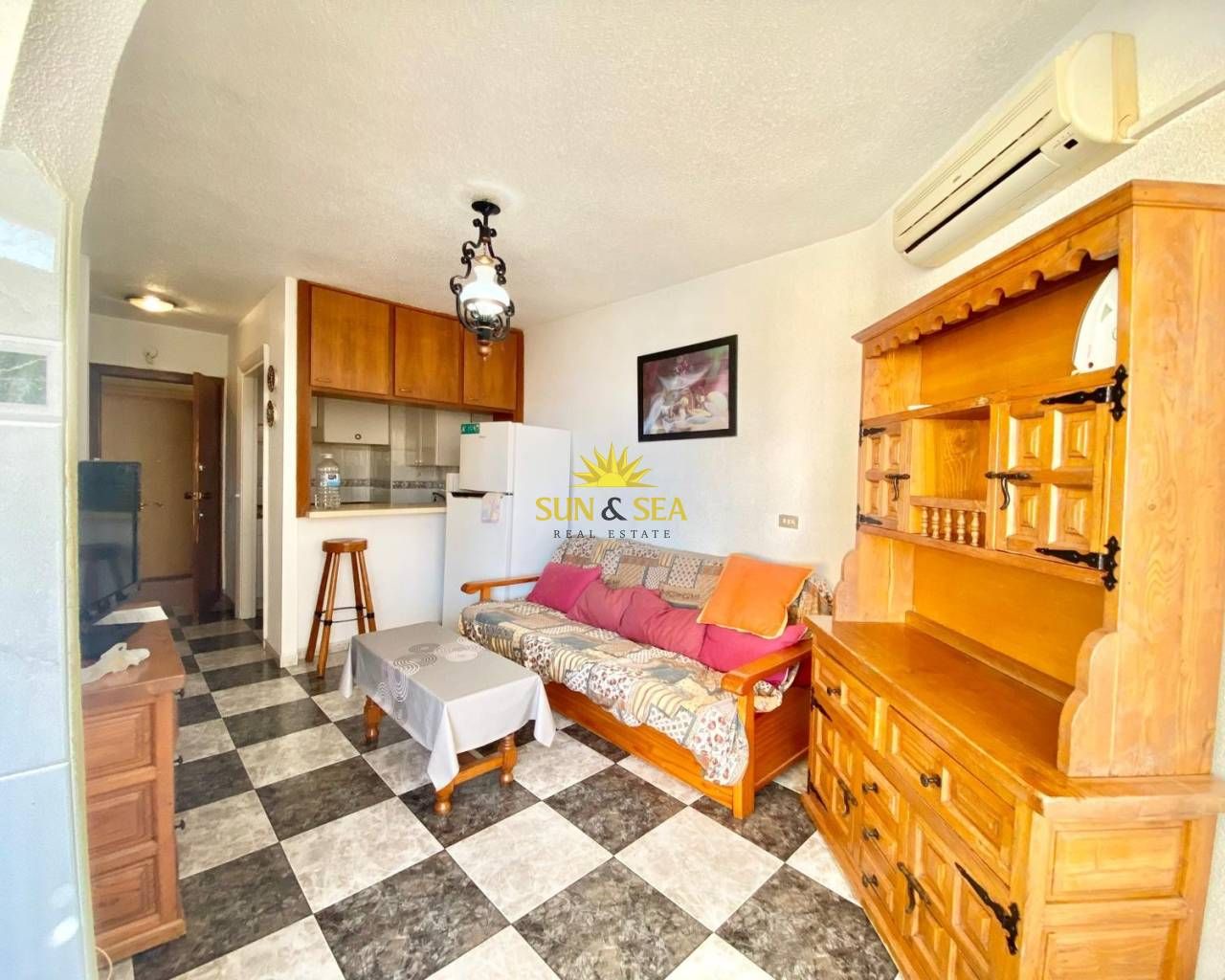 Living room of Apartment to rent in Cartagena  with Air Conditioner, Heating and Furnished
