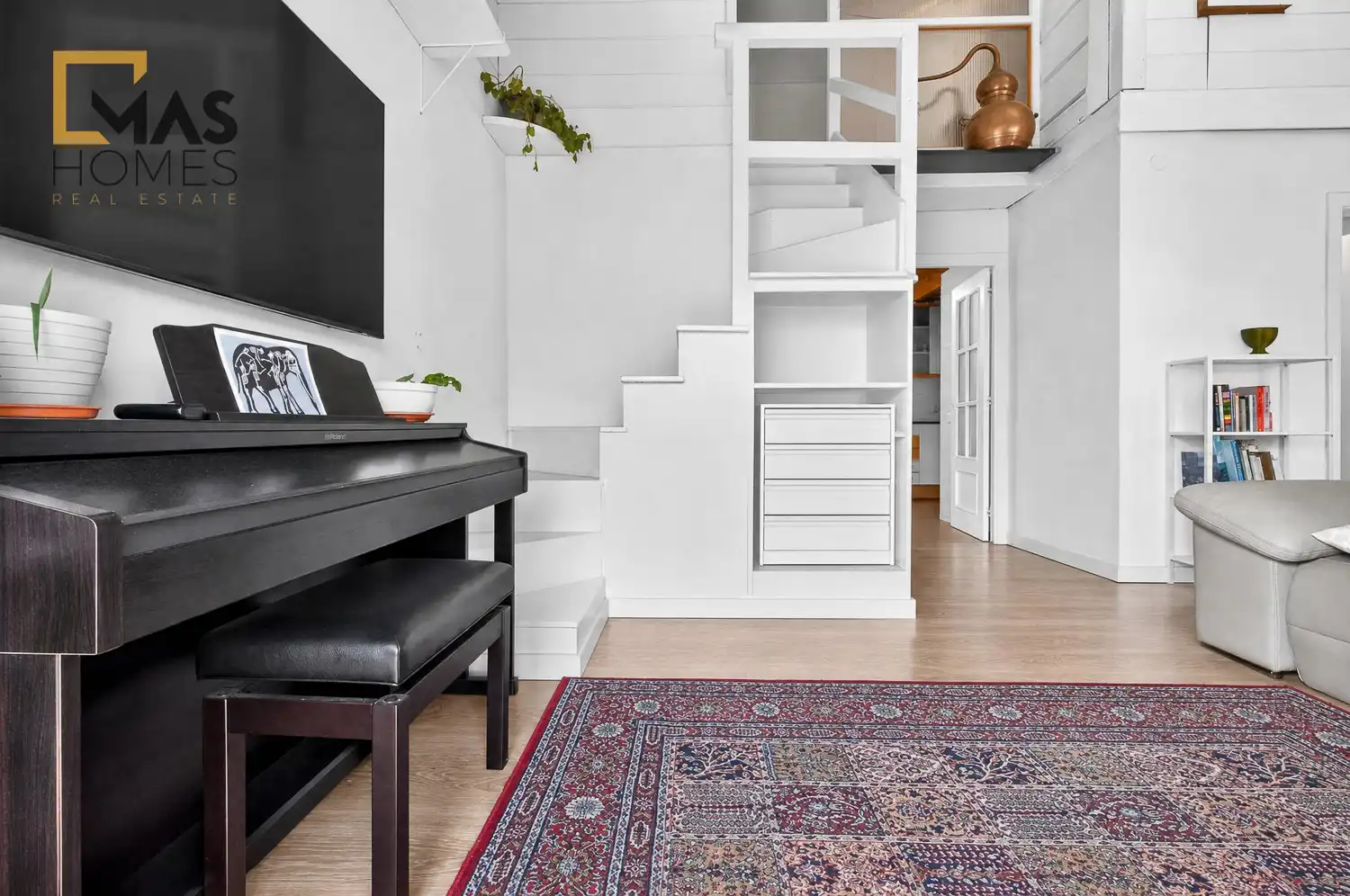 Living room of Attic for sale in Barcelona  with Furnished and Balcony
