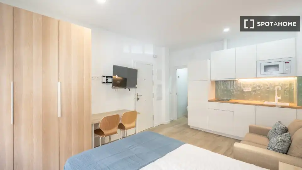 Habitación de Estudio para compartir en Madrid con Aire acondicionado, Calefacción y Terraza