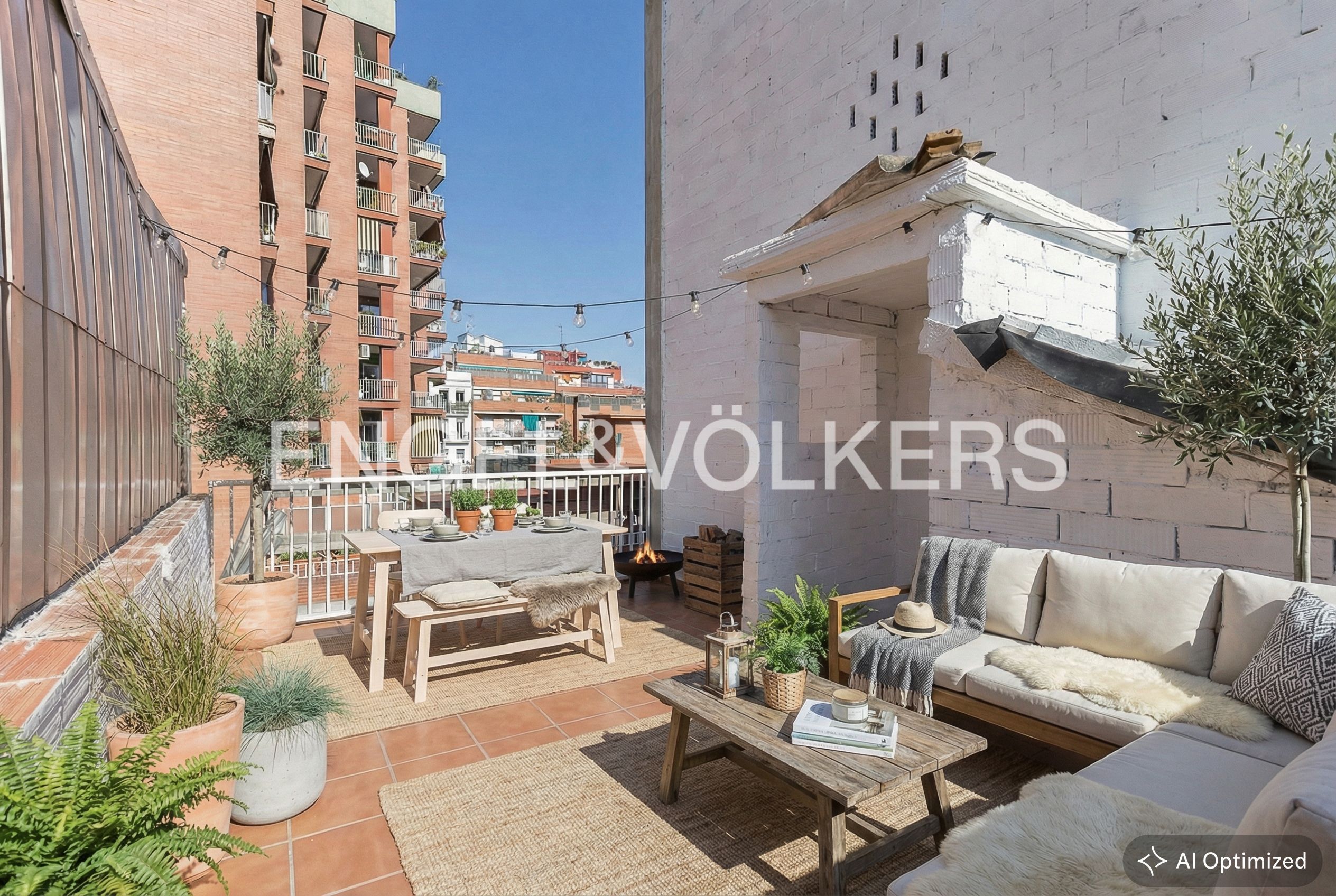 Terrassa de Apartament en venda en  Barcelona Capital amb Calefacció, Jardí privat i Terrassa