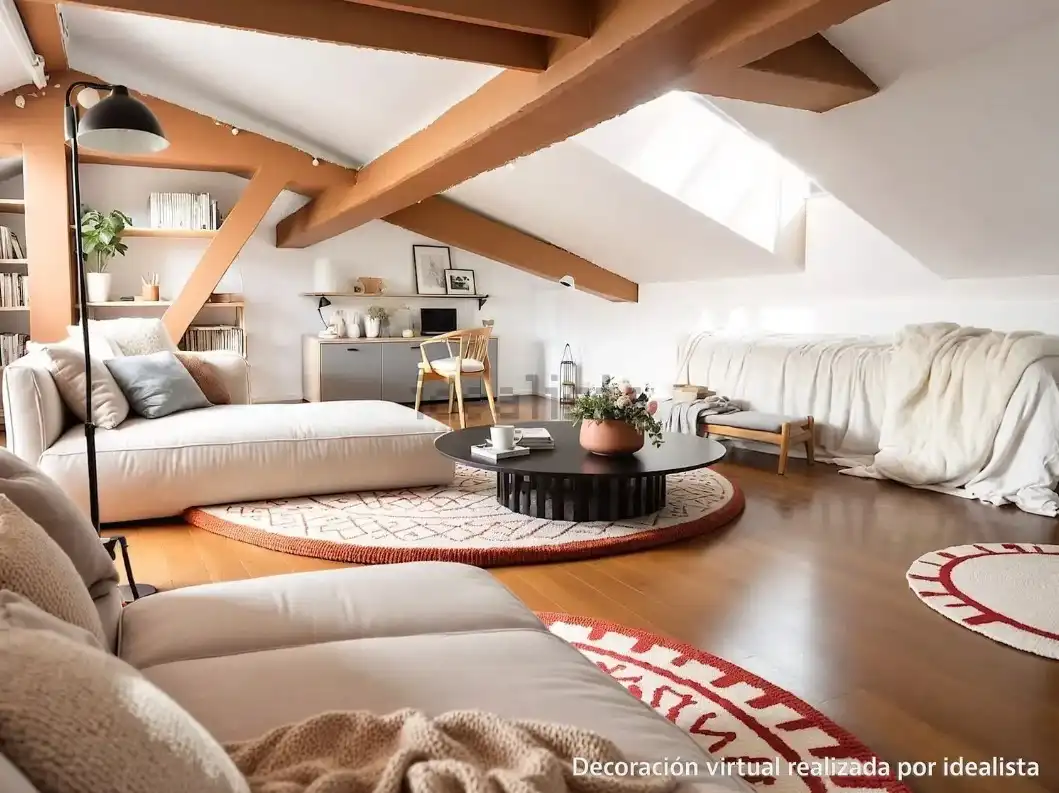 Living room of Attic for sale in Bilbao   with Air Conditioner and Heating