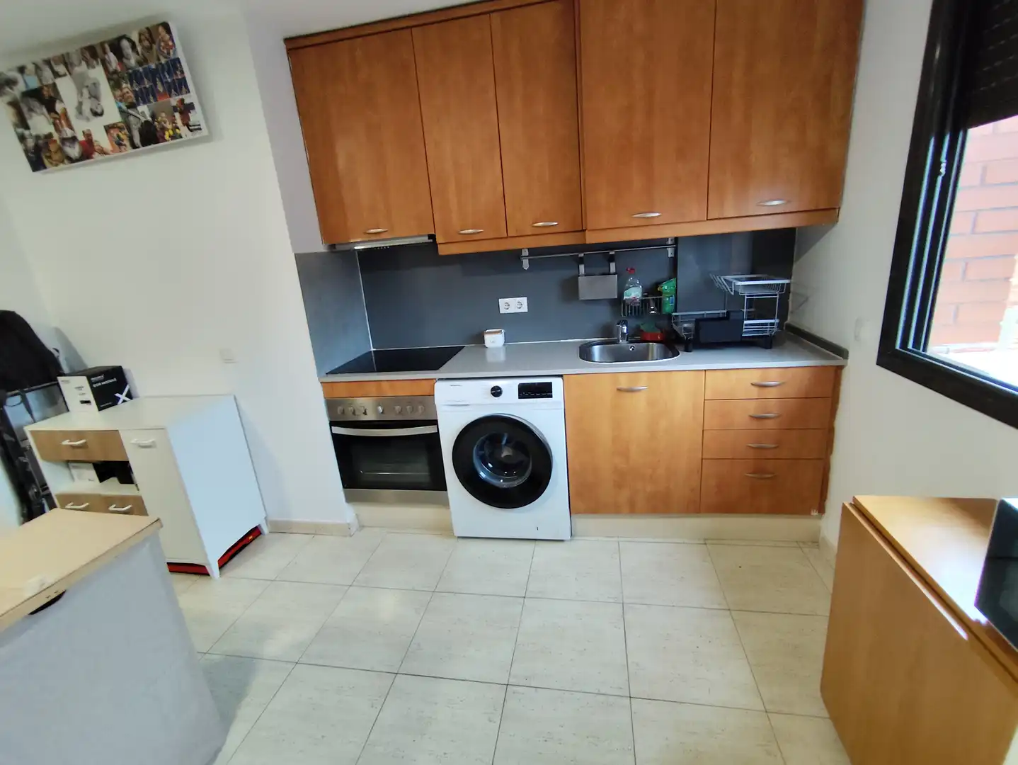 Küche von Wohnung zum Verkauf in Vilanova del Camí mit Klimaanlage, Möbliert und Ofen