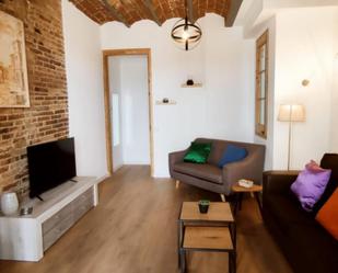 Sala d'estar de Apartament de lloguer en  Barcelona Capital amb Aire condicionat, Moblat i Forn