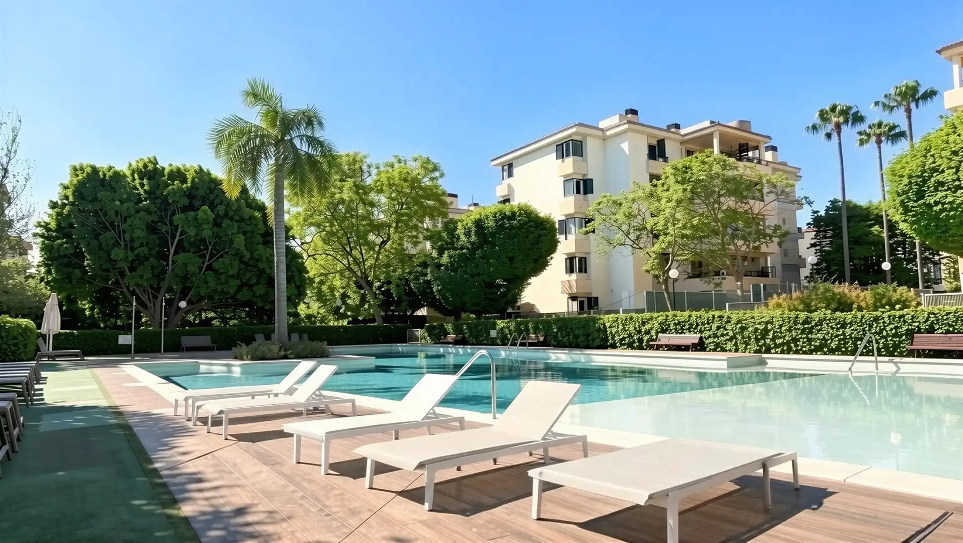 Piscina de Apartament de lloguer en  Palma de Mallorca amb Aire condicionat, Calefacció i Terrassa
