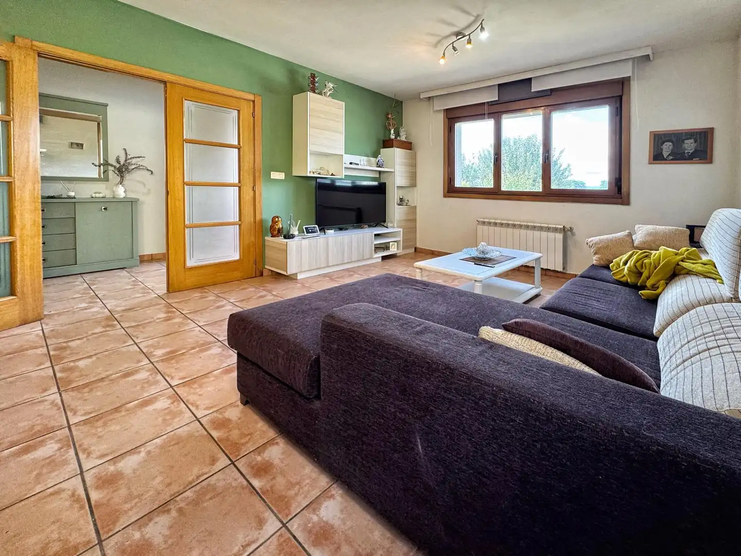Living room of Houses for sale in Lalín  with Heating, Private garden and Furnished