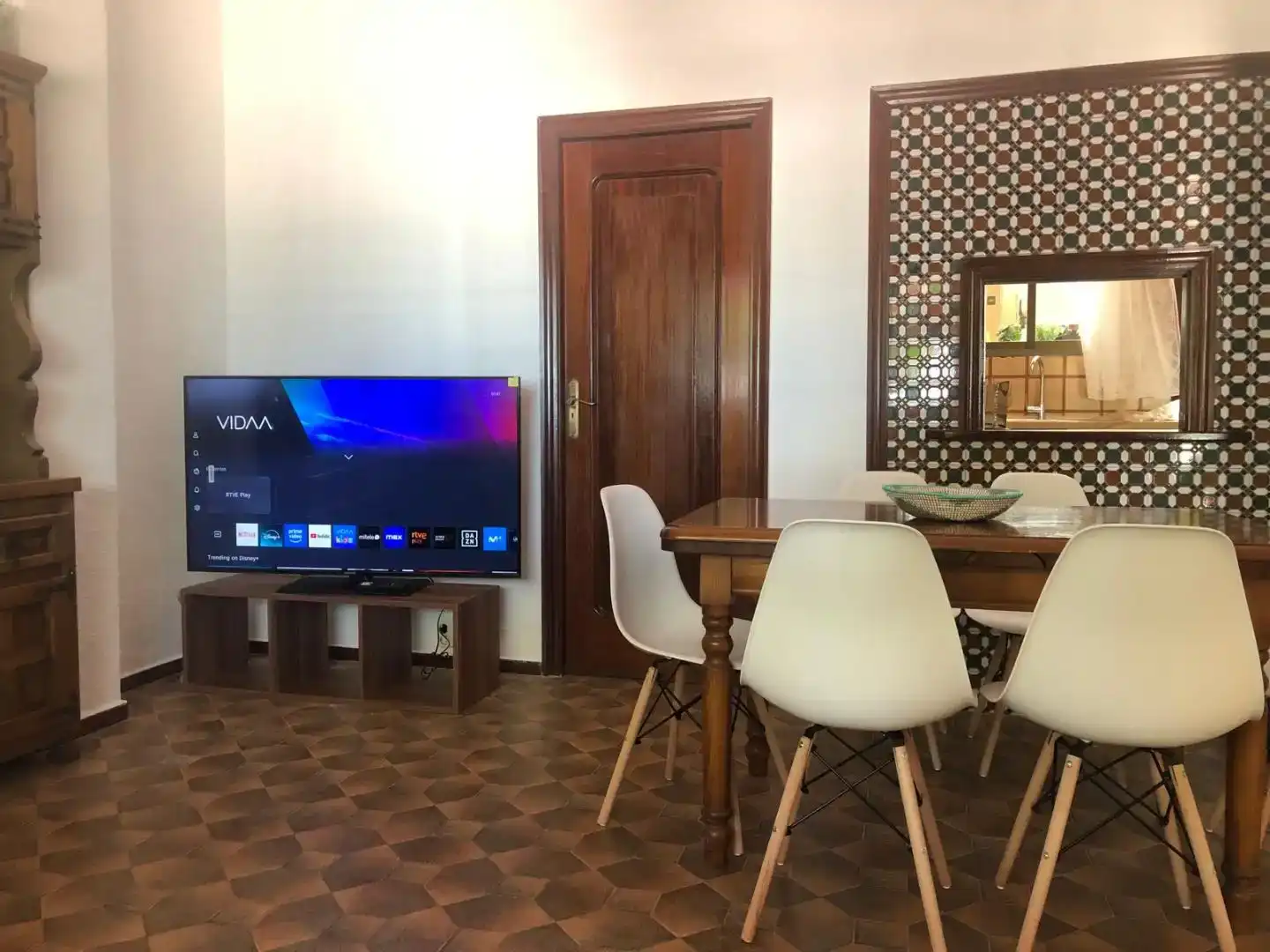 Sala d'estar de Casa adosada de lloguer en San Javier amb Aire condicionat, Traster i Moblat