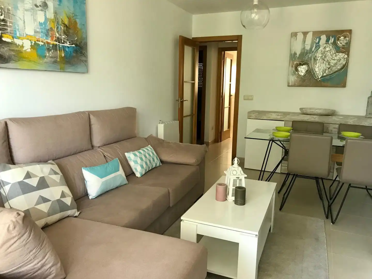 Sala d'estar de Apartament en venda en Ribeira amb Calefacció i Terrassa
