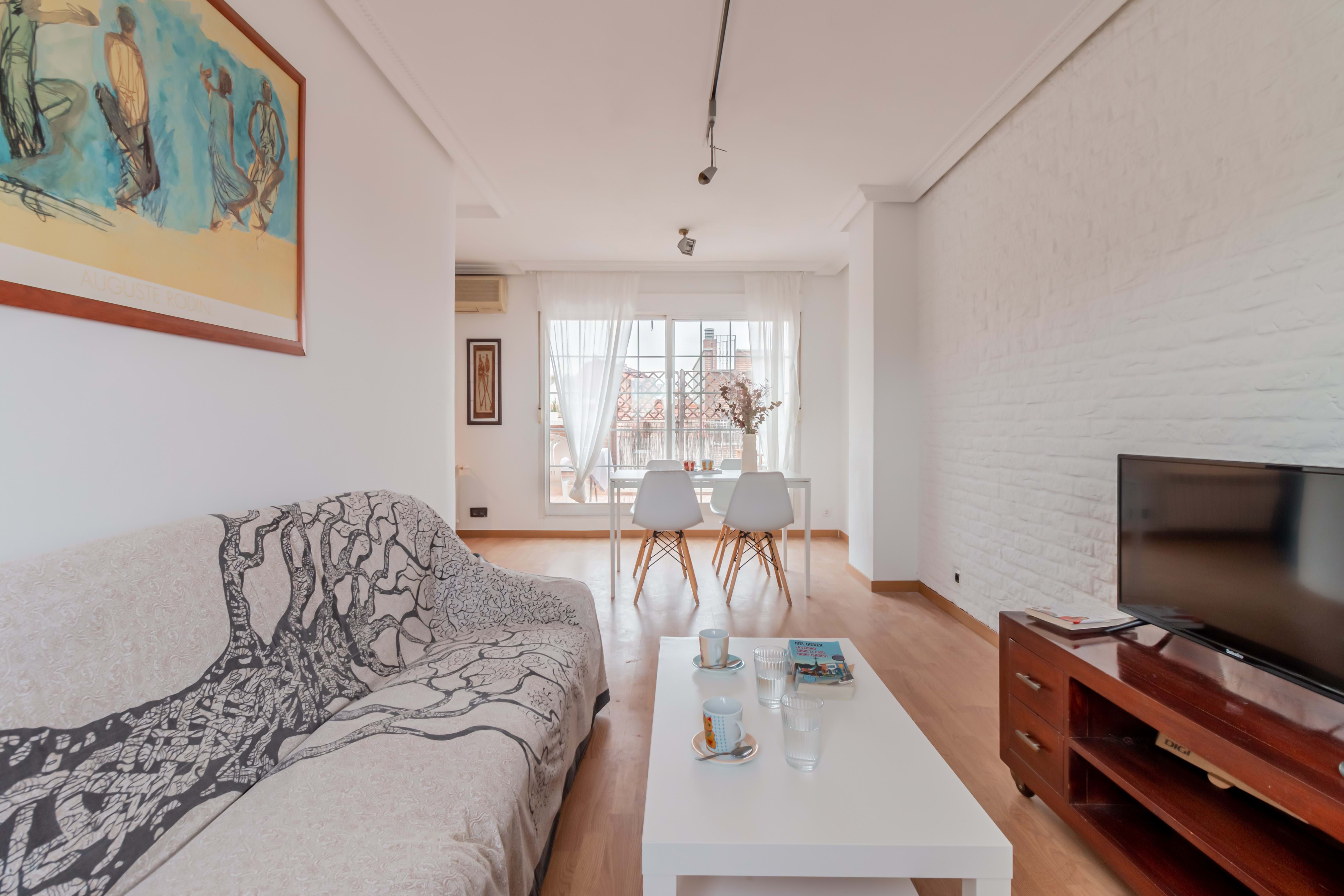 Sala de estar de Ático en venta en  Madrid Capital con Aire acondicionado y Calefacción