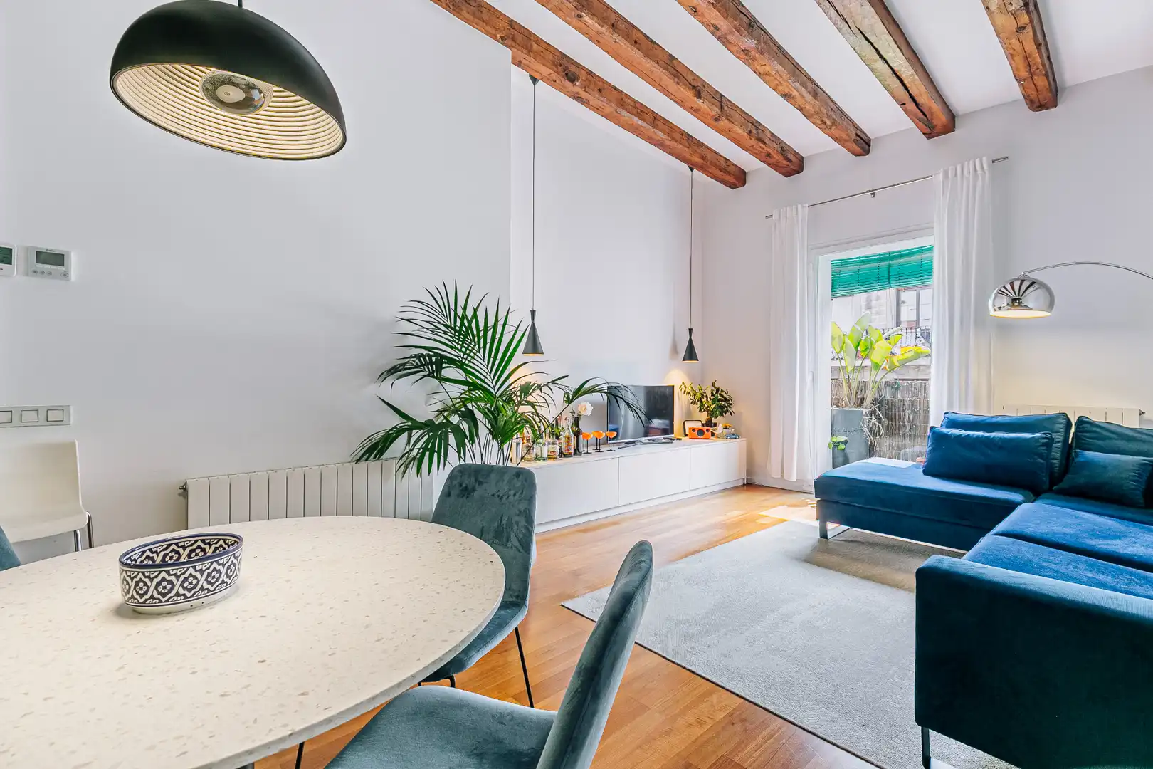 Sala de estar de Piso en venta en Barcelona con Aire acondicionado, Calefacción y Parquet