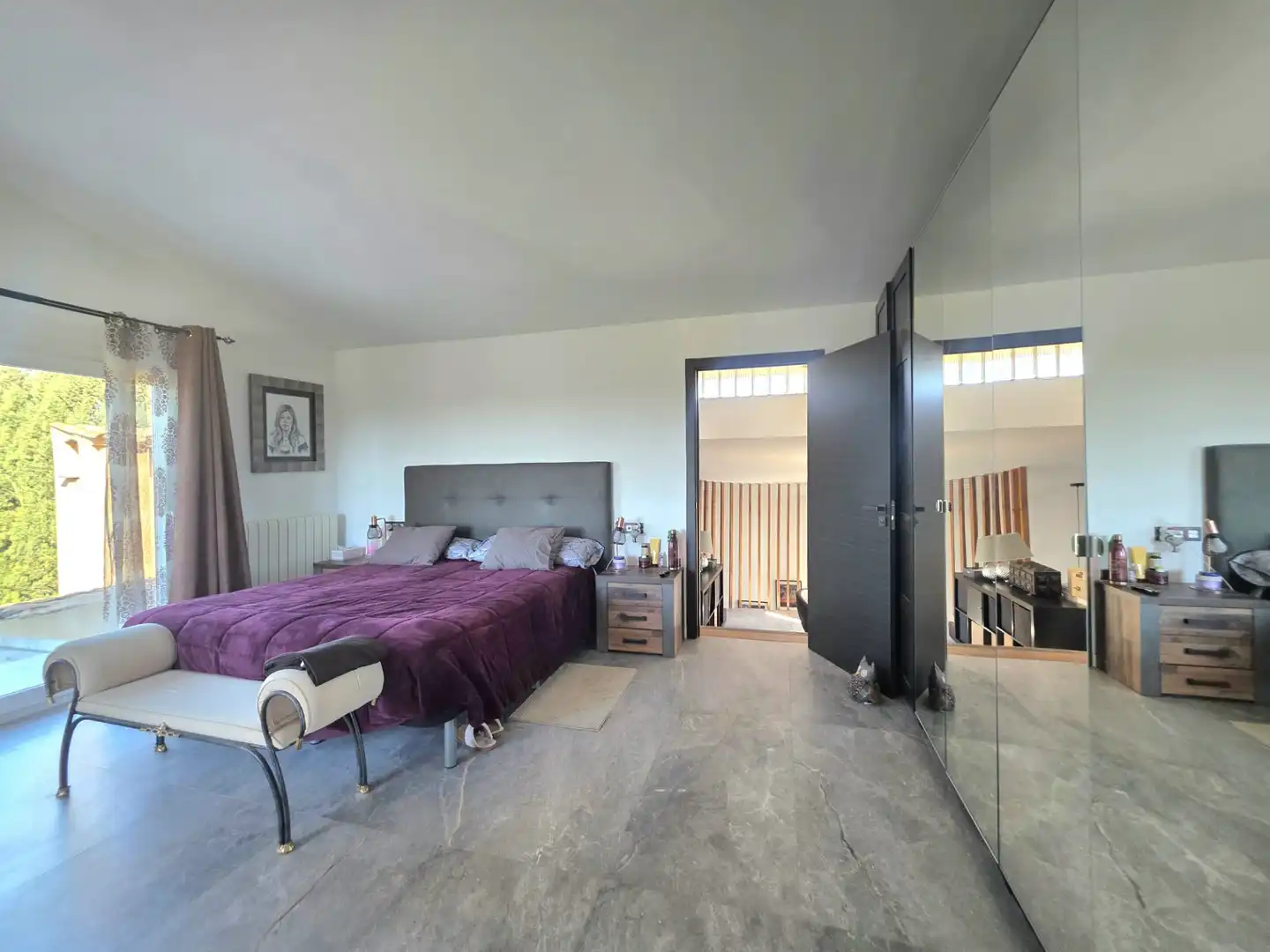 Schlafzimmer von Haus oder Chalet zum Verkauf in Bunyola mit Klimaanlage, Heizung und Privatgarten