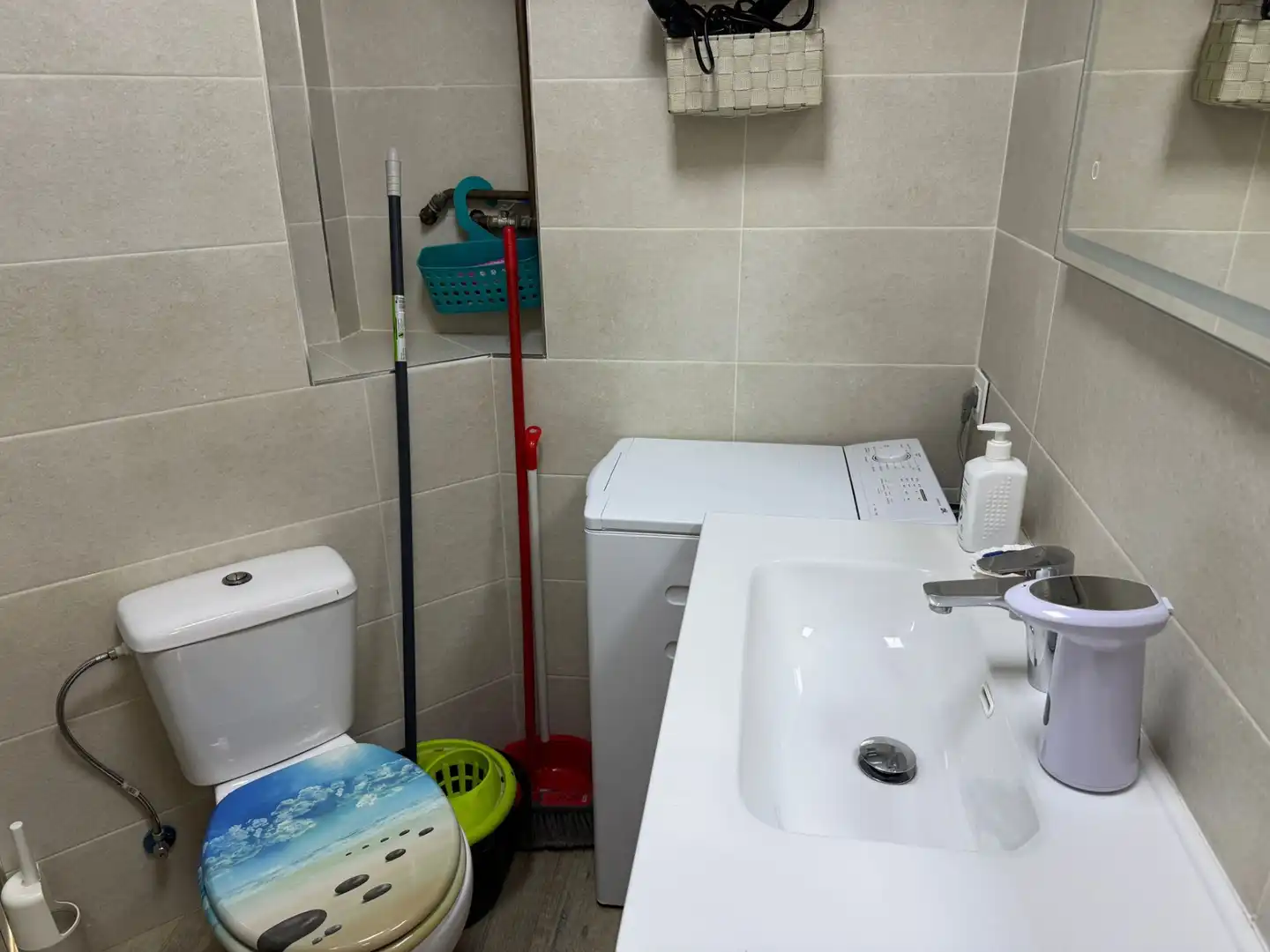 Bany de Estudi de lloguer en La Manga del Mar Menor amb Aire condicionat, Calefacció i Terrassa