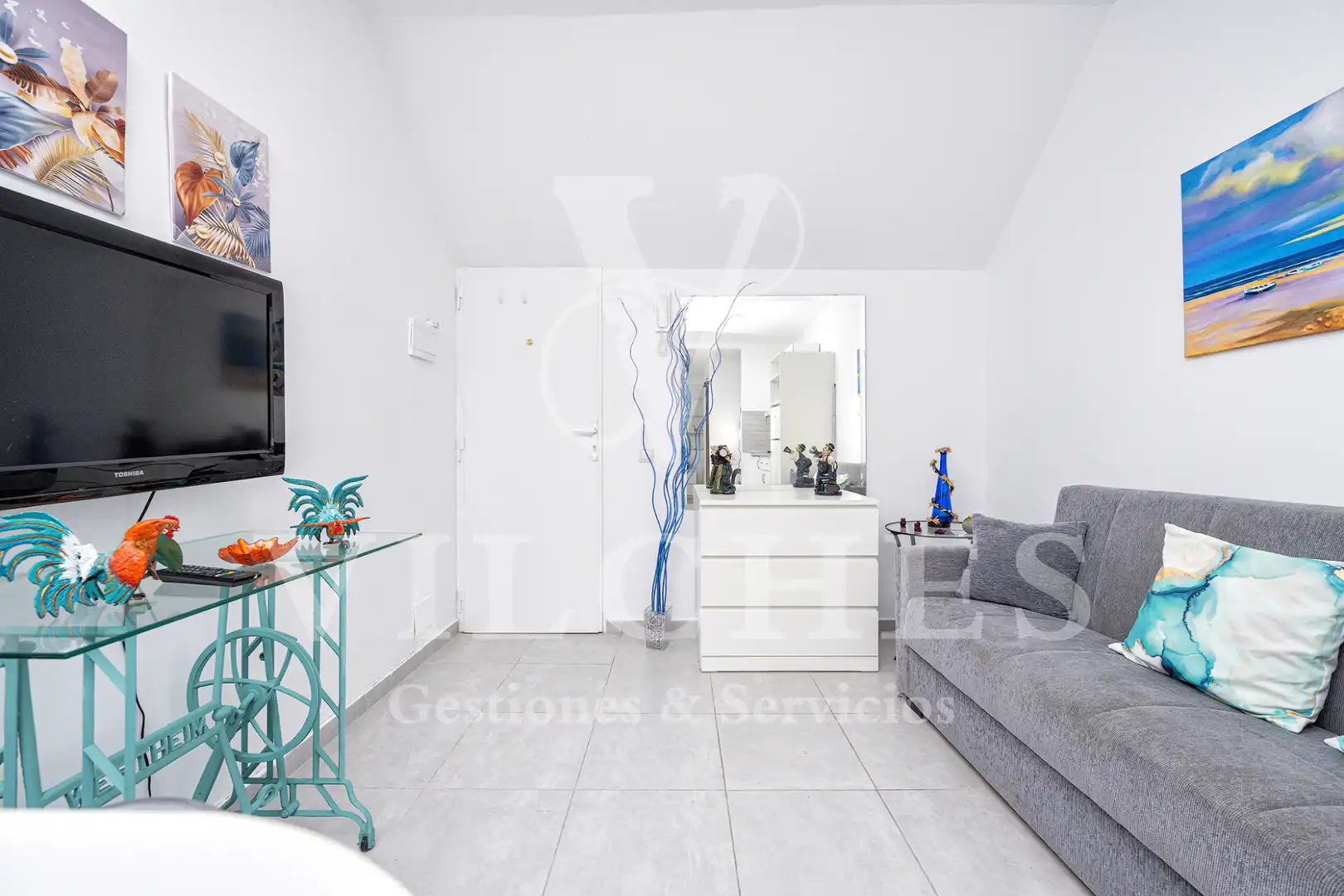 Sala de estar de Estudio de alquiler en Isleta - Puerto - Guanarteme