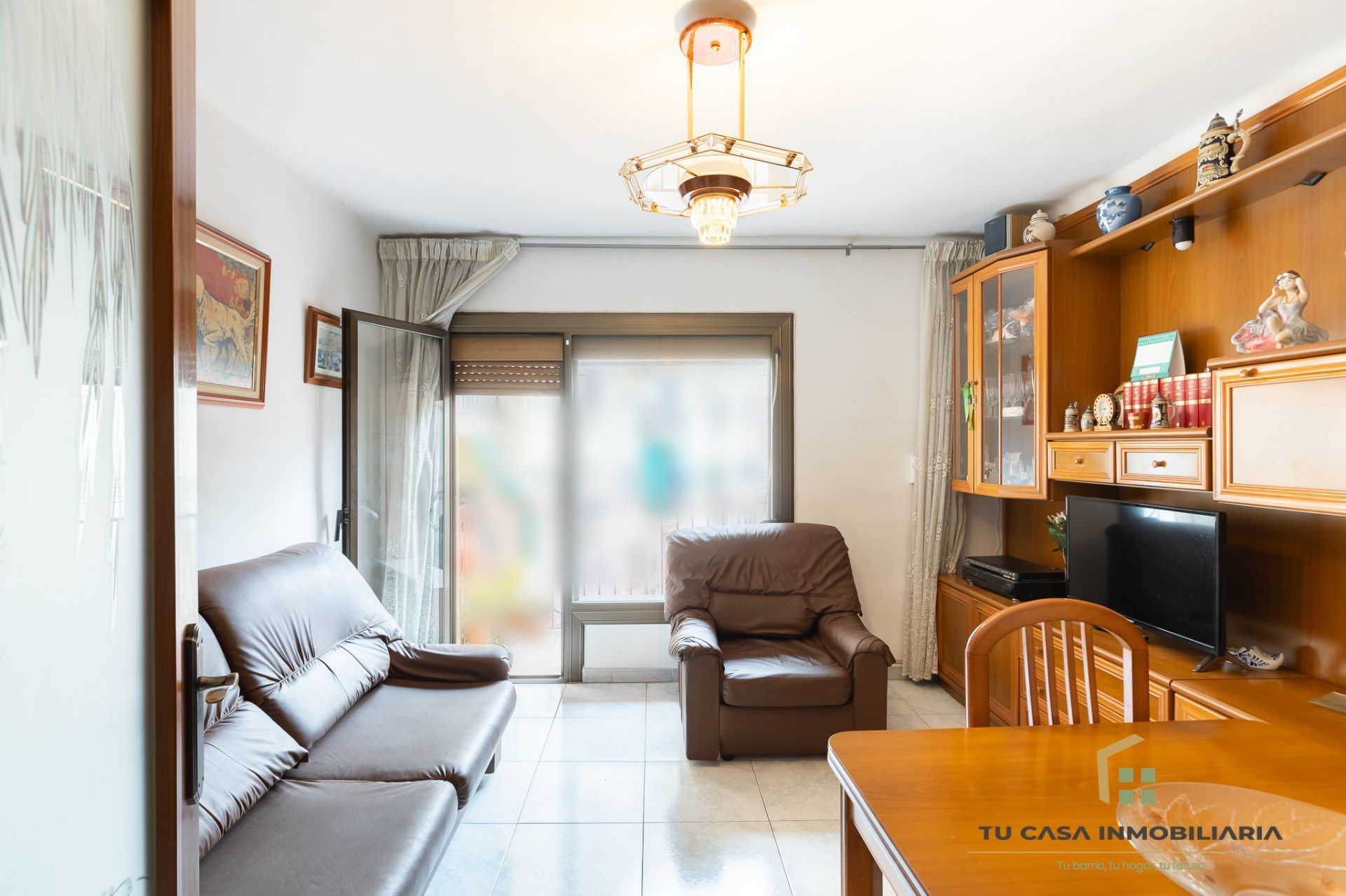 Sala de estar de Piso en venta en Badalona con Calefacción y Amueblado