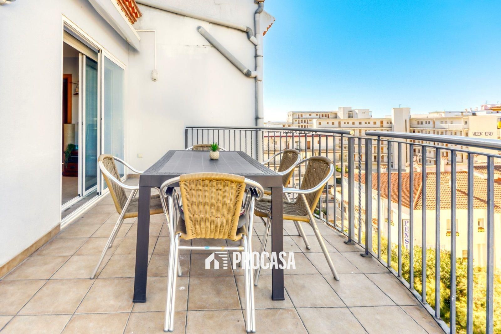Terrace of Flat for sale in Roses  with Air Conditioner, Heating and Terrace