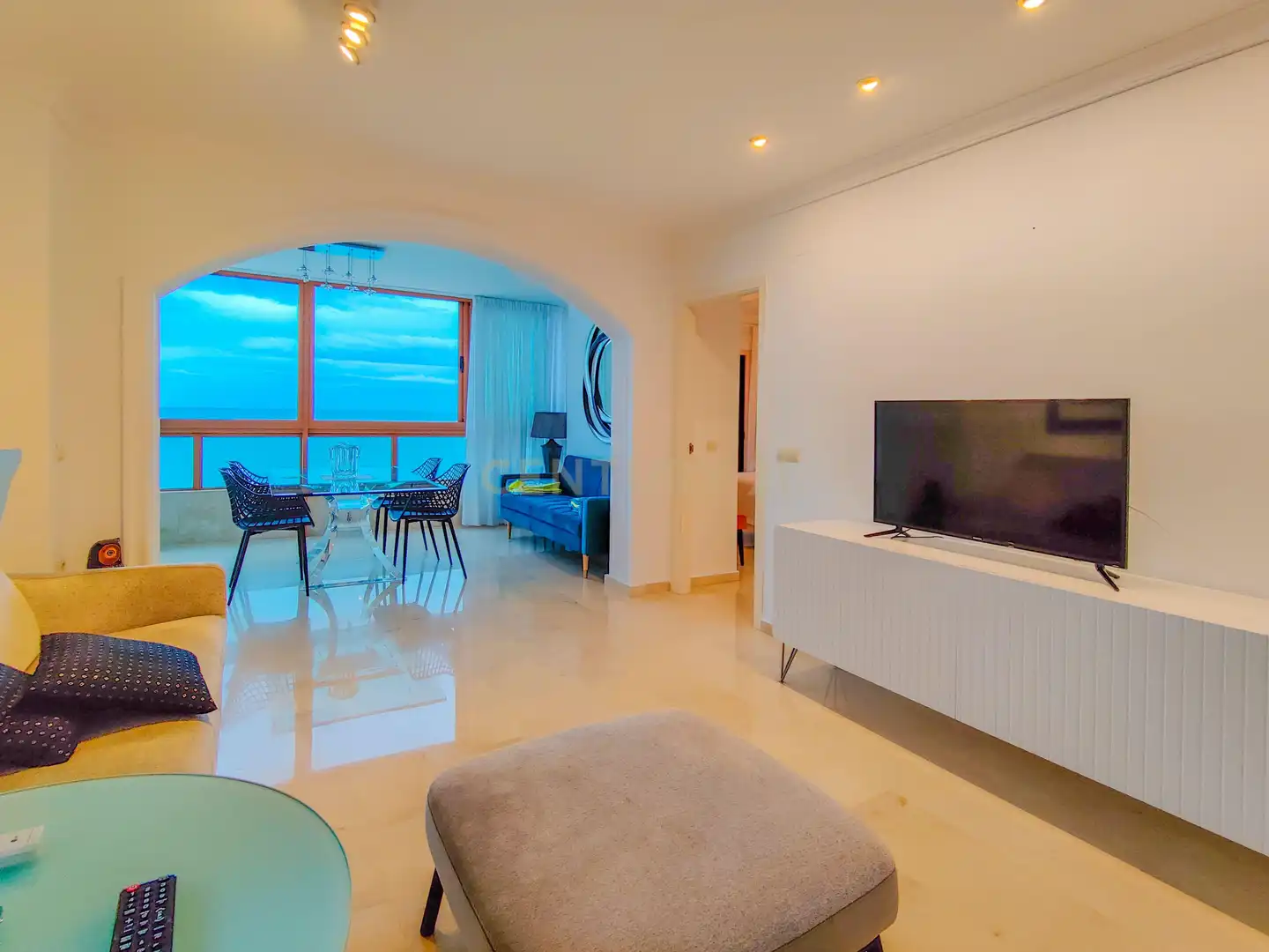 Sala d'estar de Apartament de lloguer en Calpe / Calp amb Aire condicionat i Traster