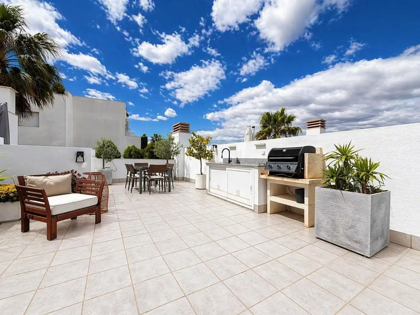 Terrasse von Dachboden zum Verkauf in Santa Pola mit Klimaanlage, Terrasse und Balkon