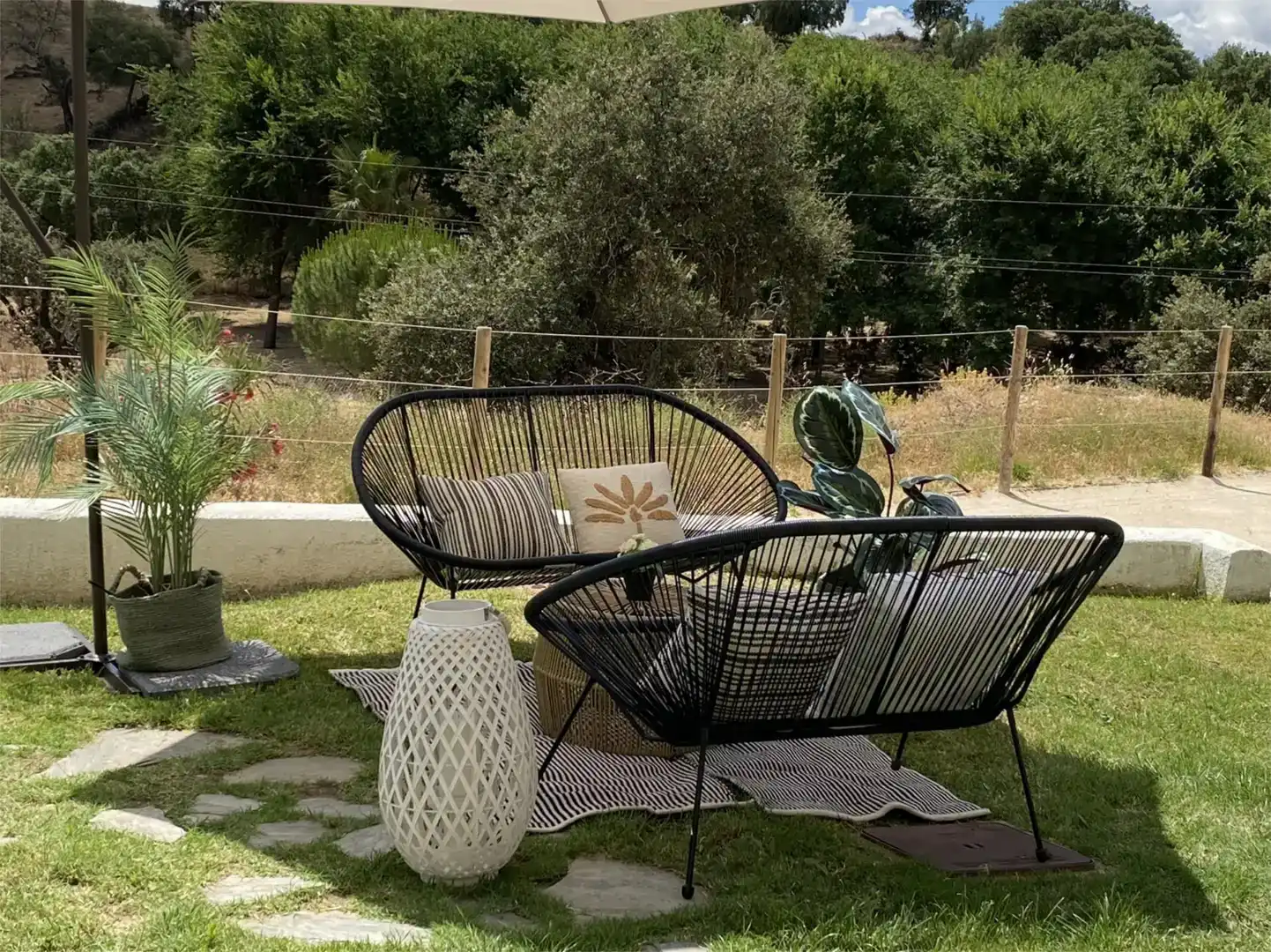 Terrasse von Wohnung zur Miete in El Ronquillo mit Klimaanlage, Parkett und Möbliert