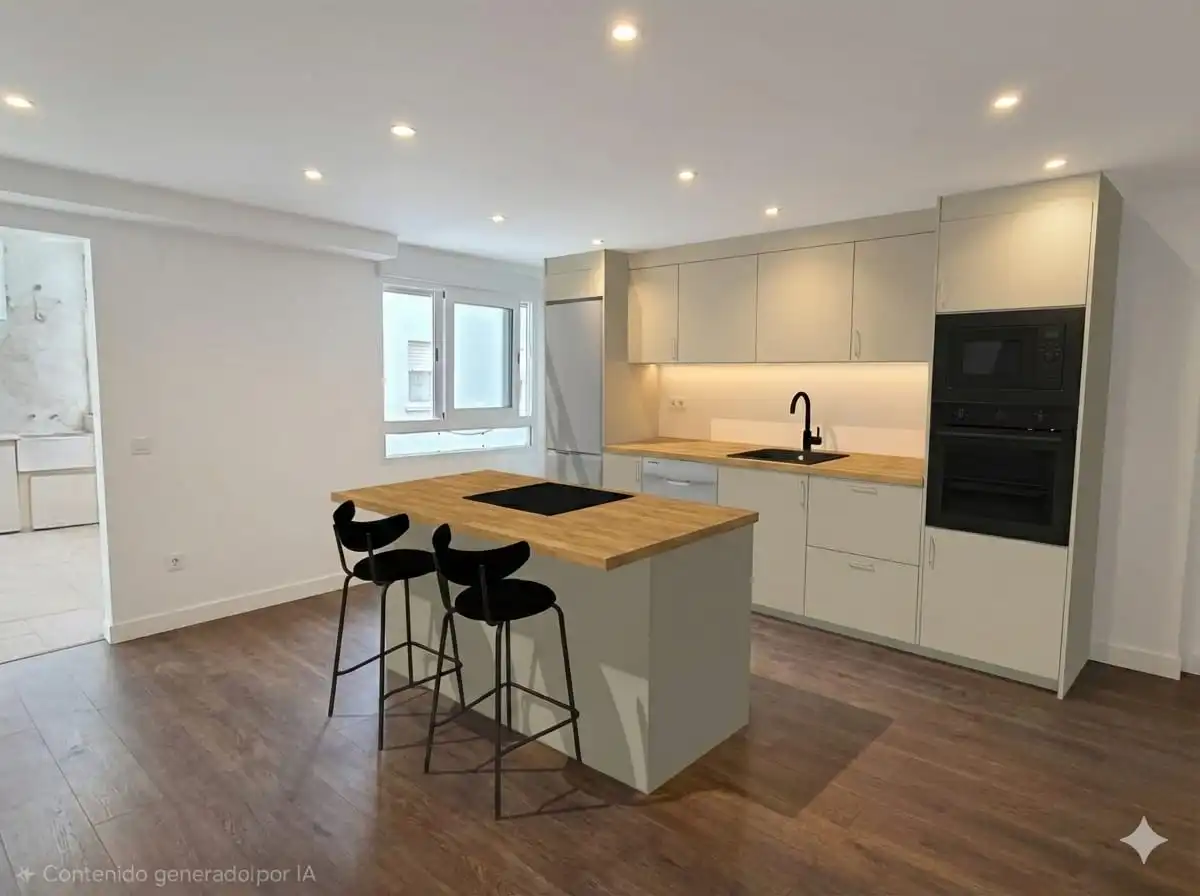 Kitchen of Flat for sale in  Valencia Capital  with Air Conditioner, Parquet flooring and Balcony