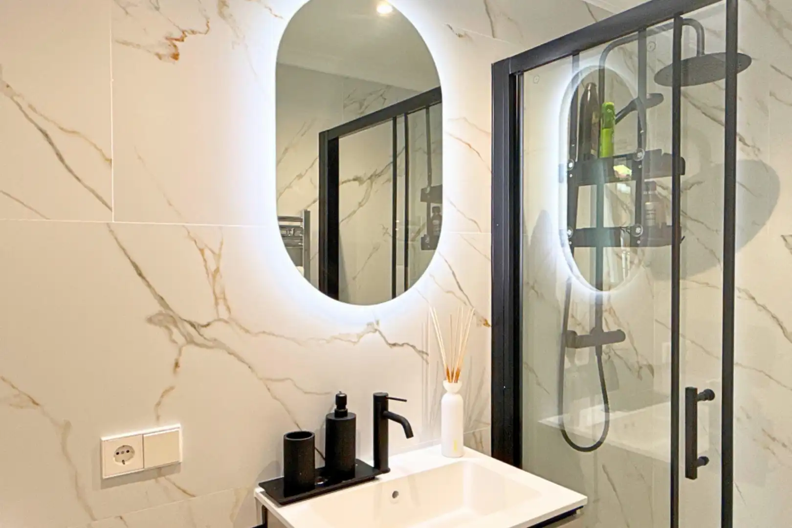 Baño de Casa o chalet de alquiler en Calpe / Calp con Aire acondicionado, Calefacción y Terraza