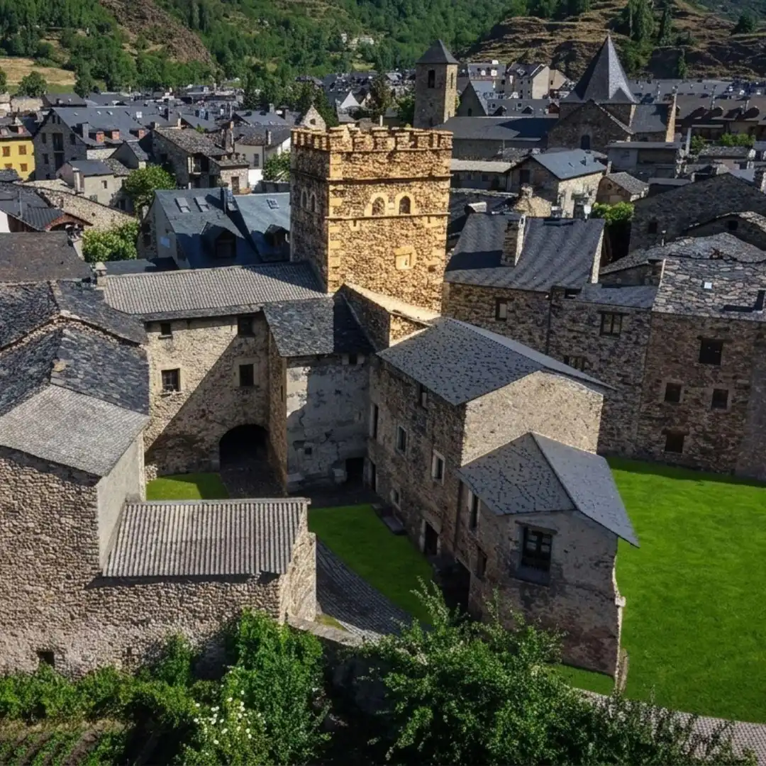 Vista exterior de Finca rústica en venda en Benasque amb Jardí privat