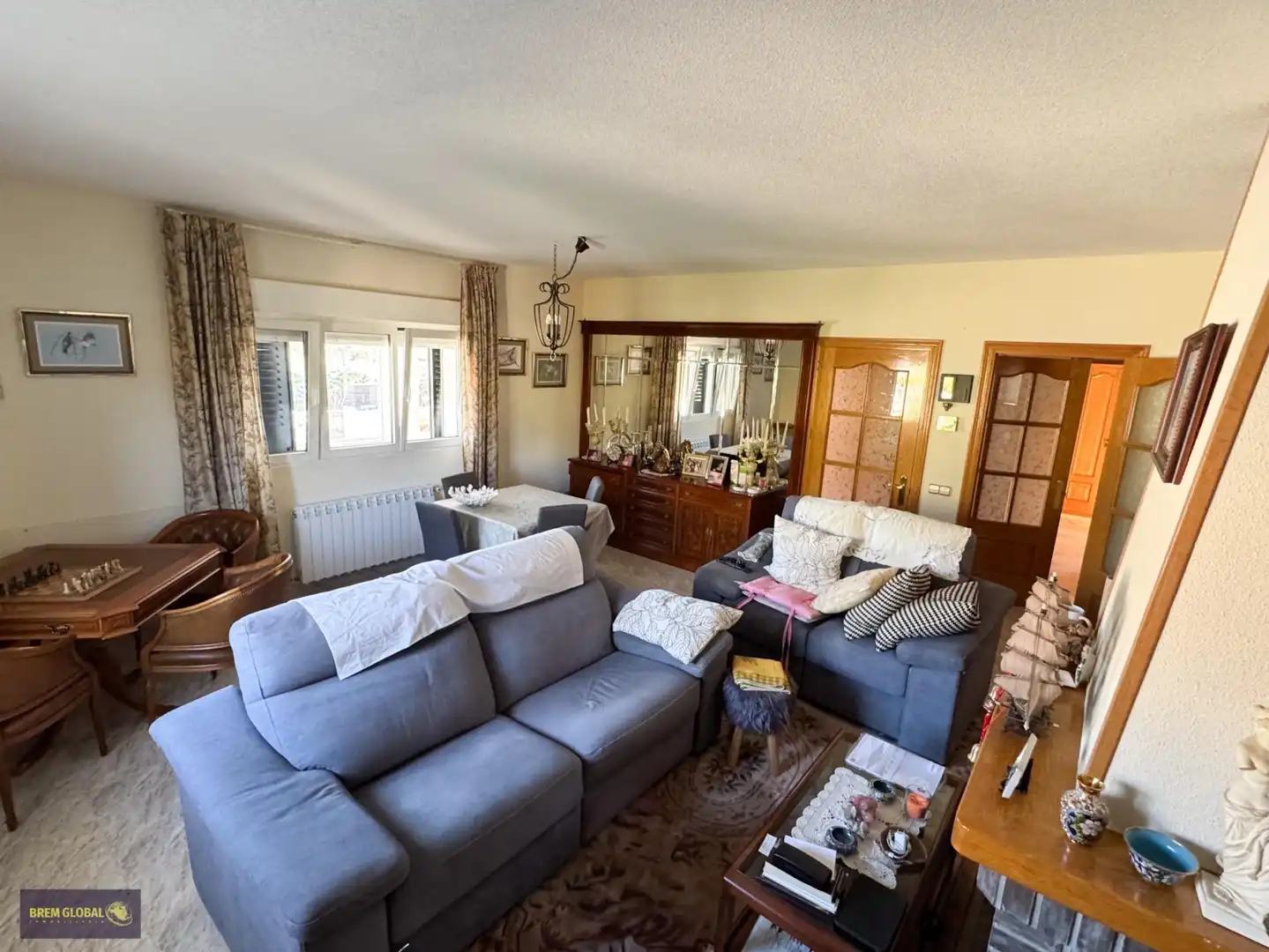 Living room of Houses for sale in La Cabrera  with Heating, Private garden and Swimming Pool