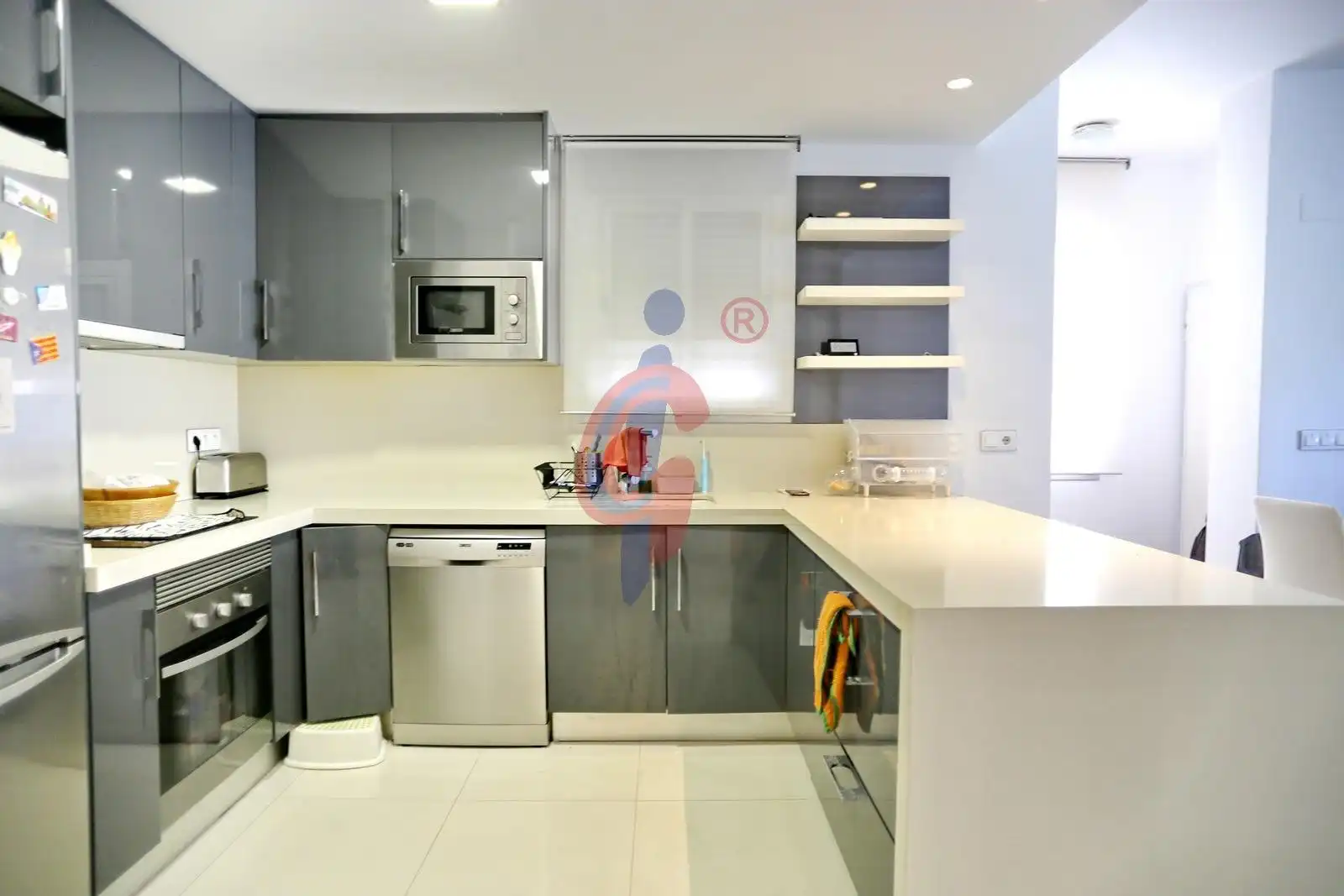 Cocina de Apartamento en venta en Guardamar del Segura con Aire acondicionado, Jardín privado y Terraza