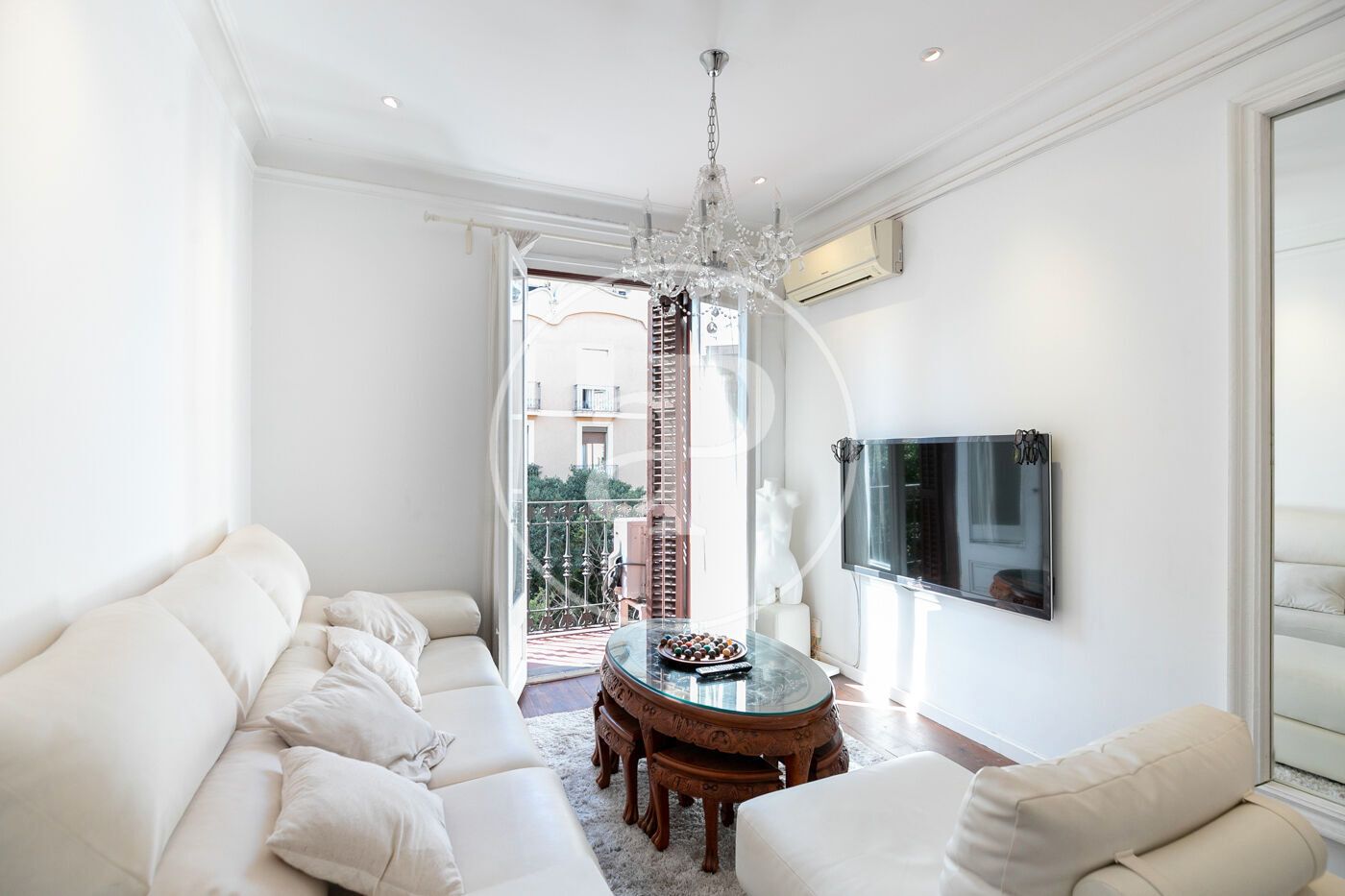 Sala d'estar de Pis en venda en  Barcelona Capital amb Aire condicionat, Calefacció i Terrassa