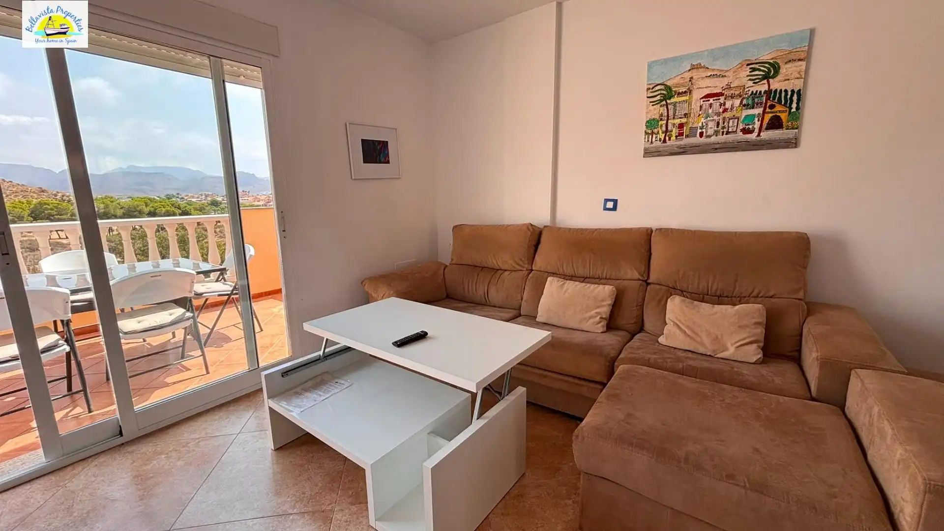 Sala d'estar de Casa o xalet en venda en Mazarrón amb Aire condicionat, Calefacció i Terrassa