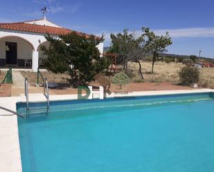 Garden of Country house for sale in Alcuéscar  with Air Conditioner, Terrace and Swimming Pool