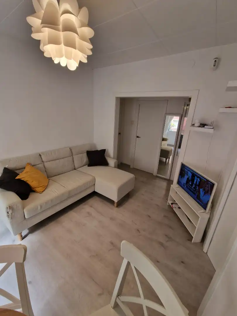 Living room of Flat for sale in Barcelona  with Heating, Parquet flooring and Oven