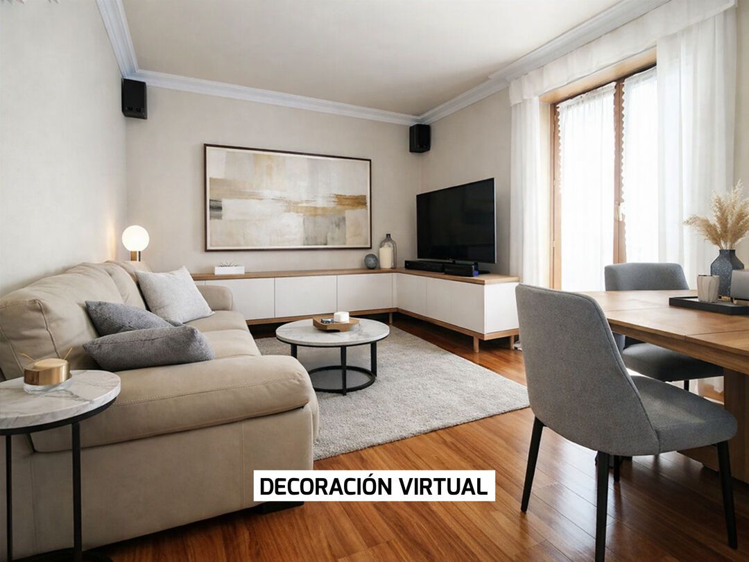 Sala de estar de Piso en venta en Vitoria - Gasteiz con Calefacción, Parquet y Trastero