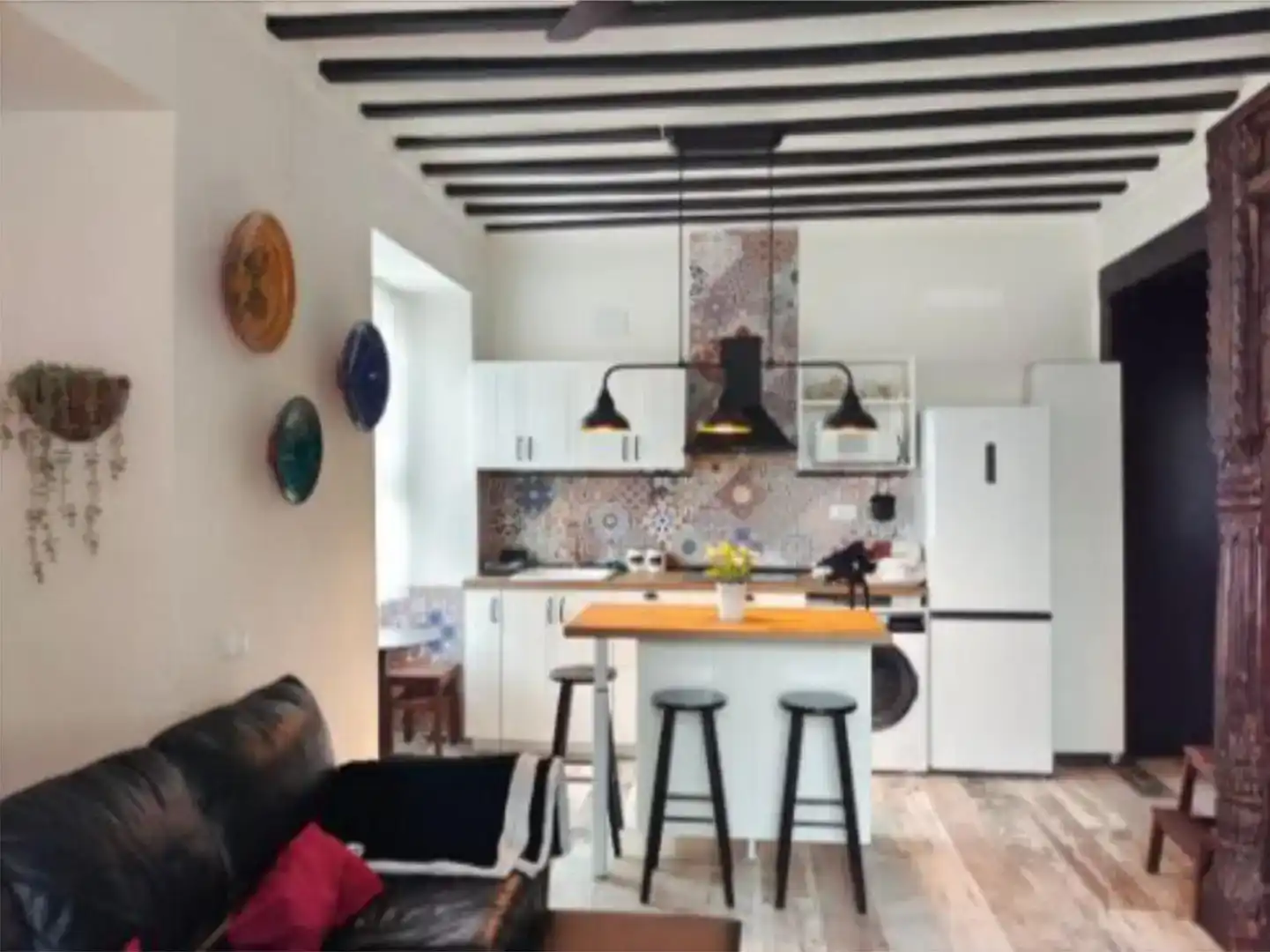 Cuina de Apartament de lloguer en Jaén amb Aire condicionat i Moblat