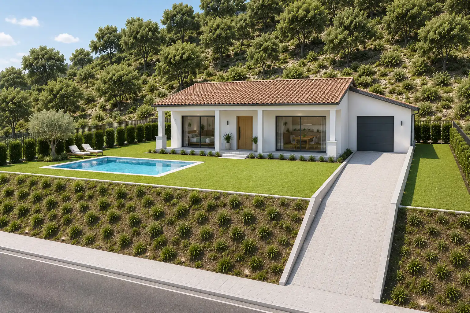 Vista exterior de Casa o chalet en venta en Hontoba con Calefacción, Jardín privado y Terraza