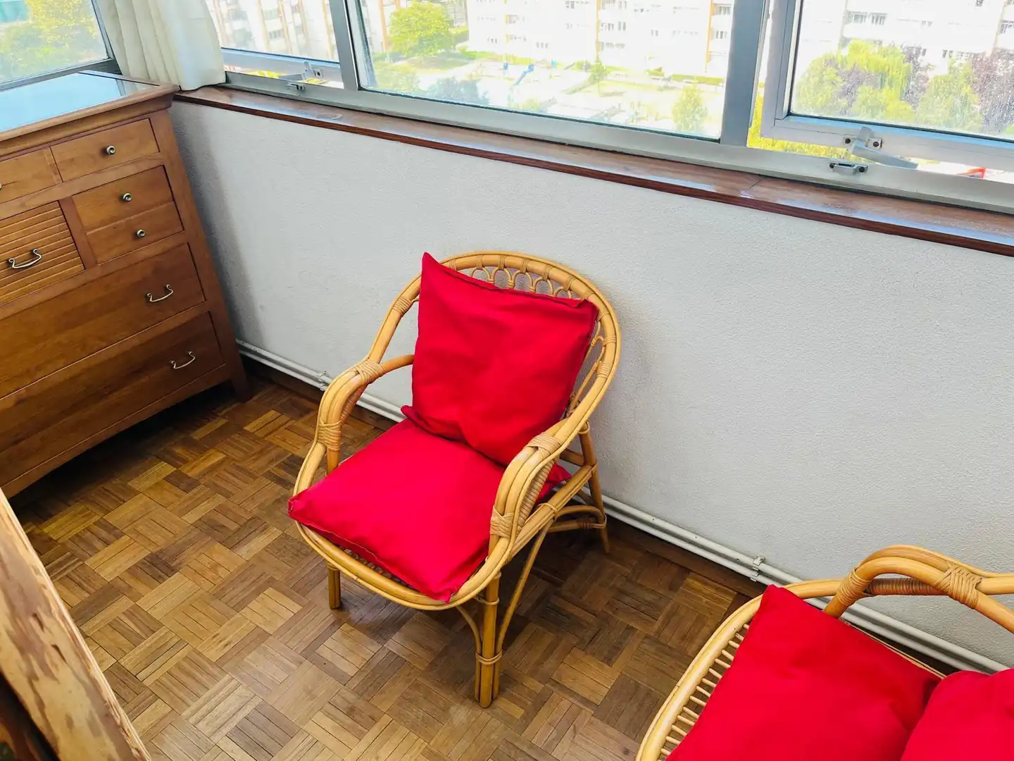 Balcony of Flat for rent in A Coruña Capital   with Heating, Parquet flooring and Furnished
