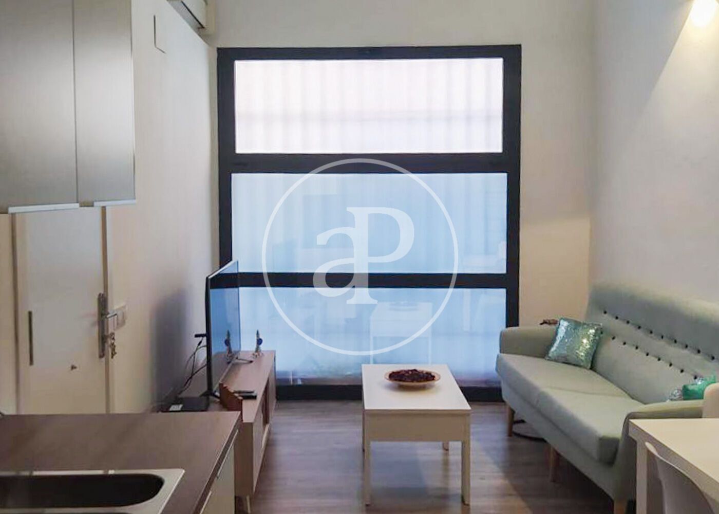 Sala d'estar de Pis en venda en  Barcelona Capital amb Aire condicionat i Calefacció